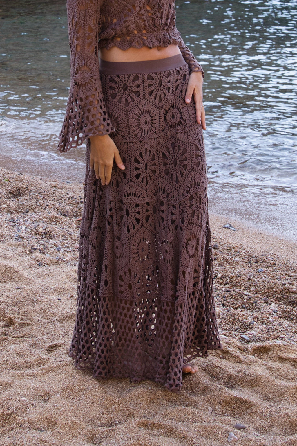 Falda Crochet Boho Calada