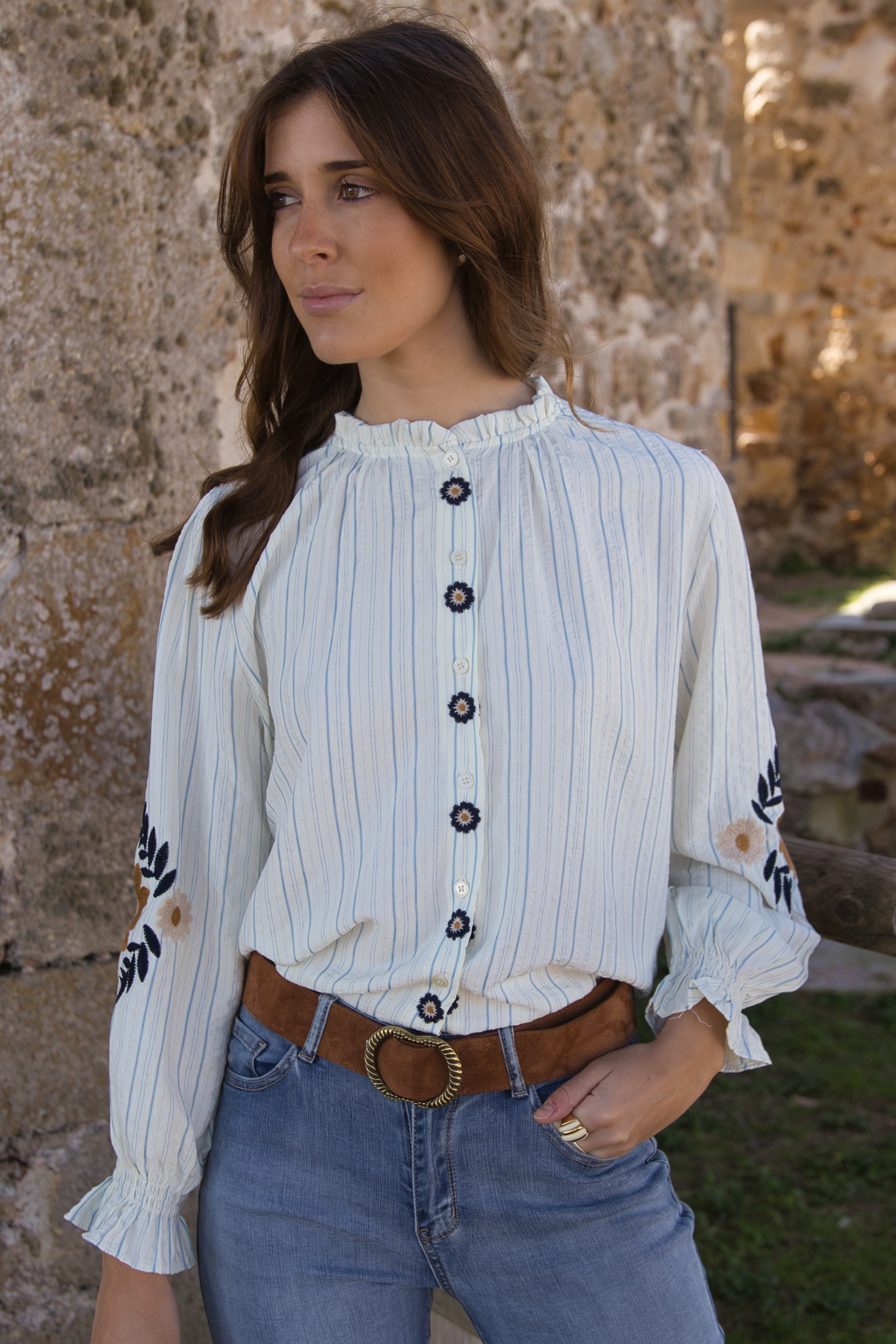 Blusa Margarita Bordada