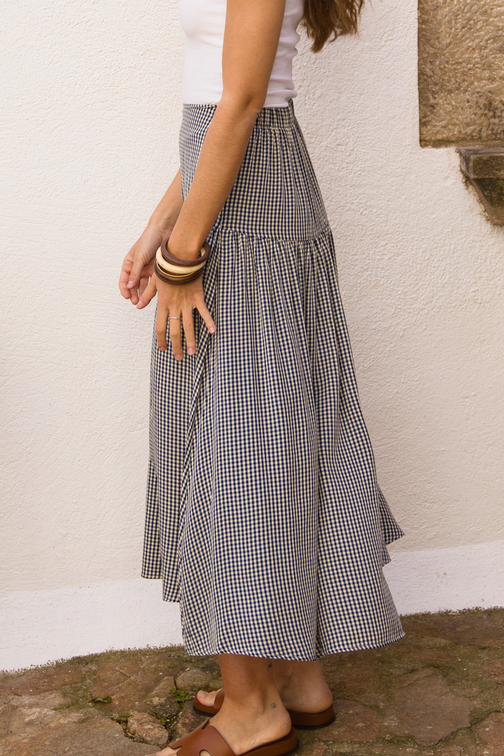 Falda Vichy Midi Riviera