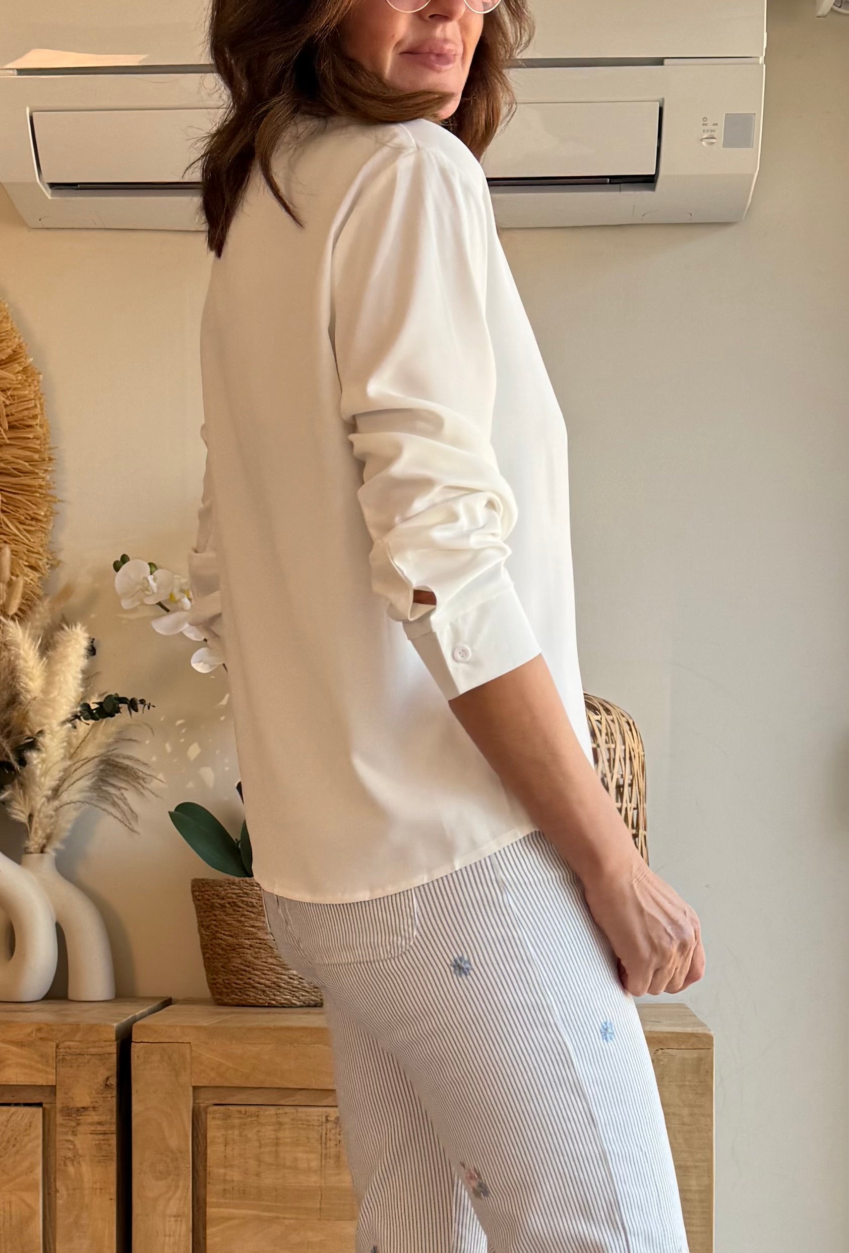 Basic fließende Bluse