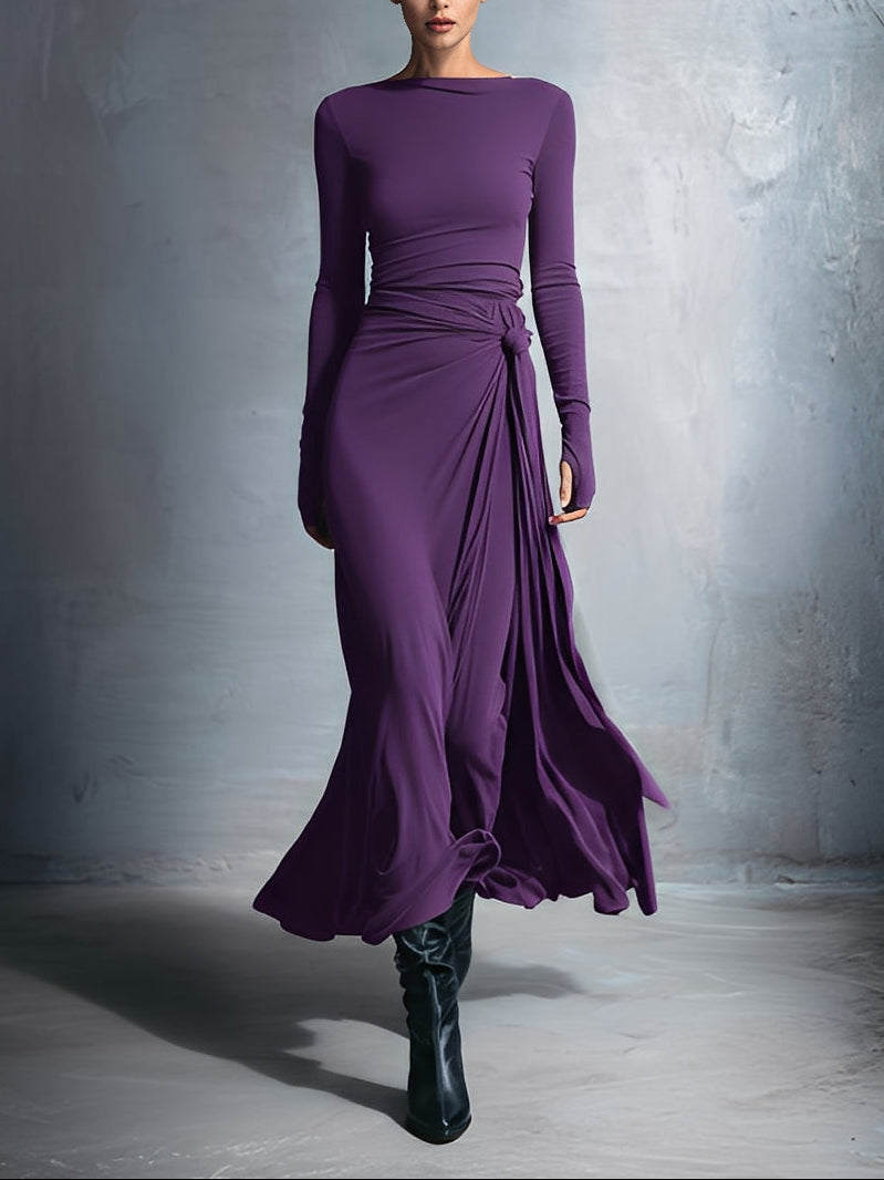 Naiara | Vestido midi con nudo lateral