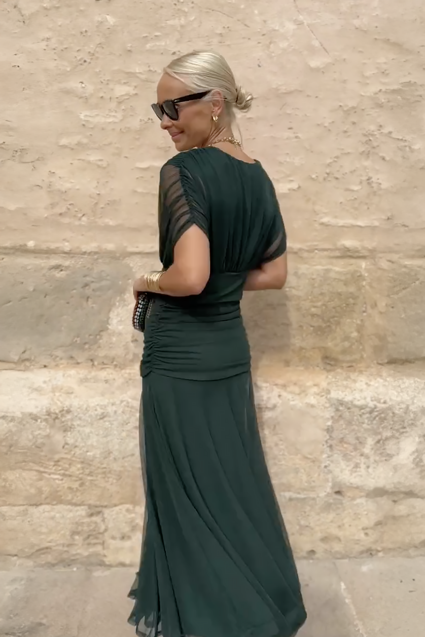 LOUISE | ABITO LUNGO DA FESTA ELEGANTE CON SCOLLO A V