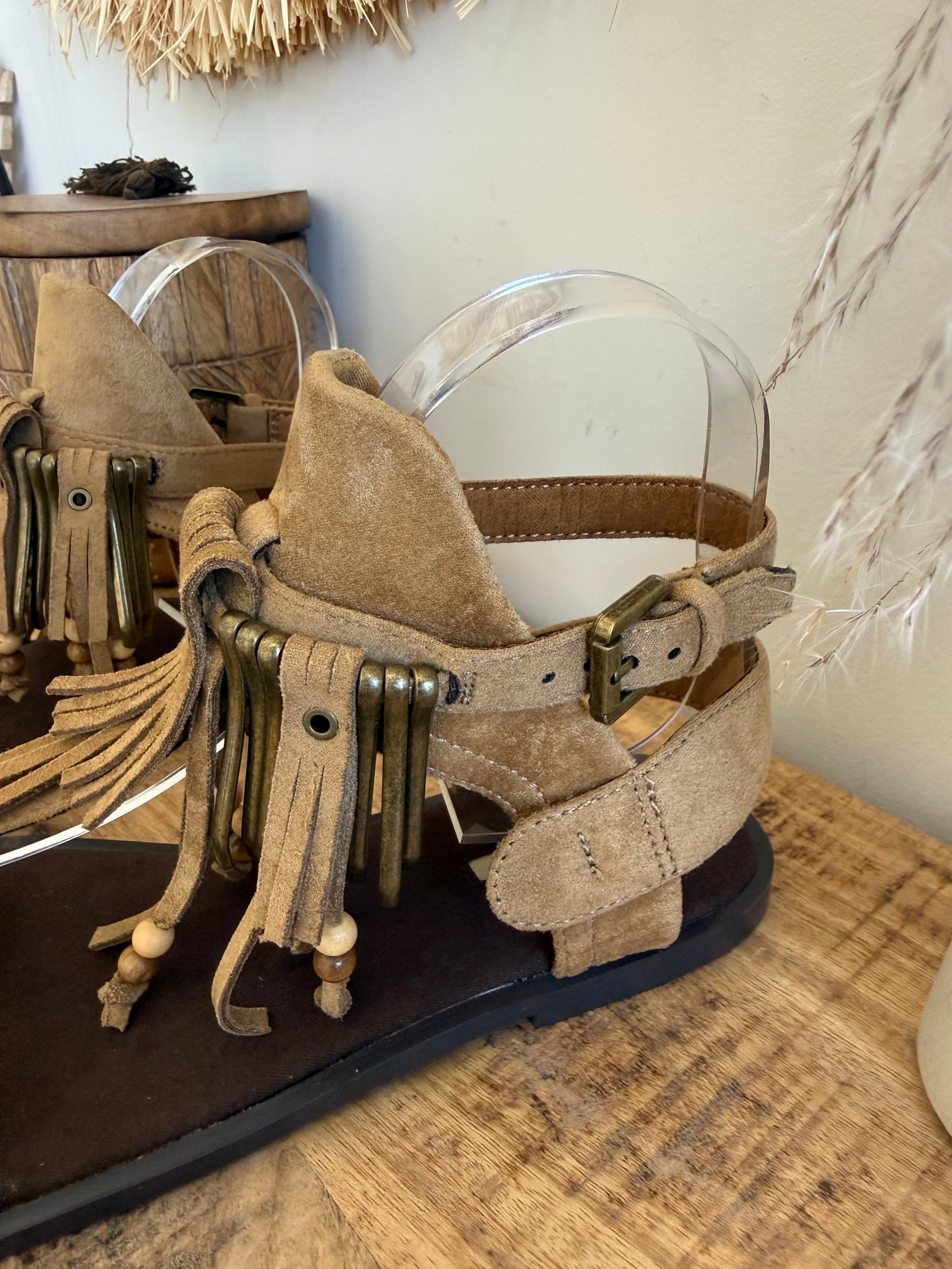 Sandalia Boho Fringe | Ante & Latón