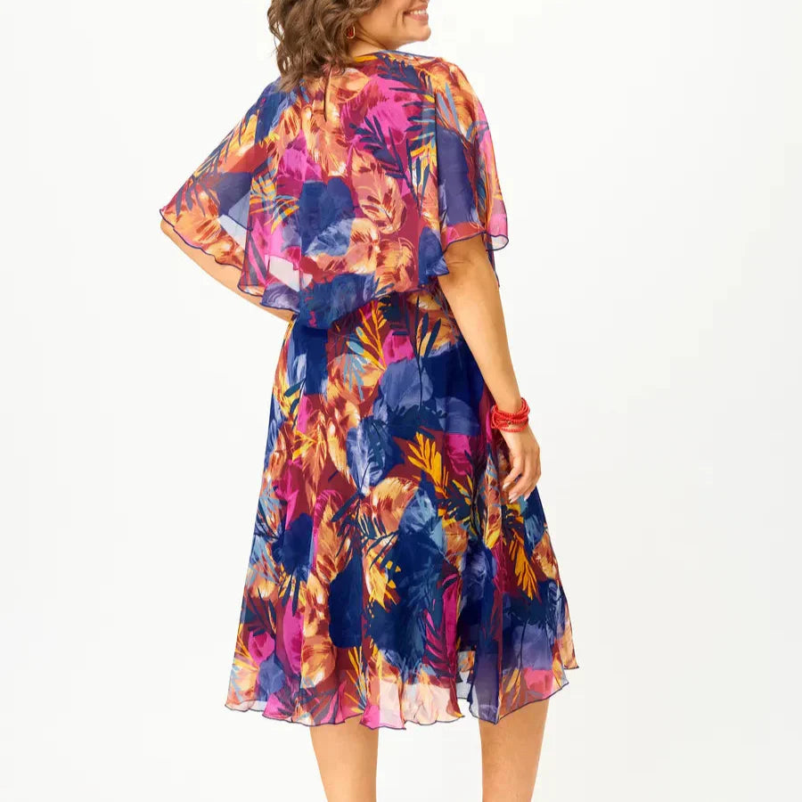 BÁRBARA | VESTIDO CÓMODO DE GASA TALLA GRANDE