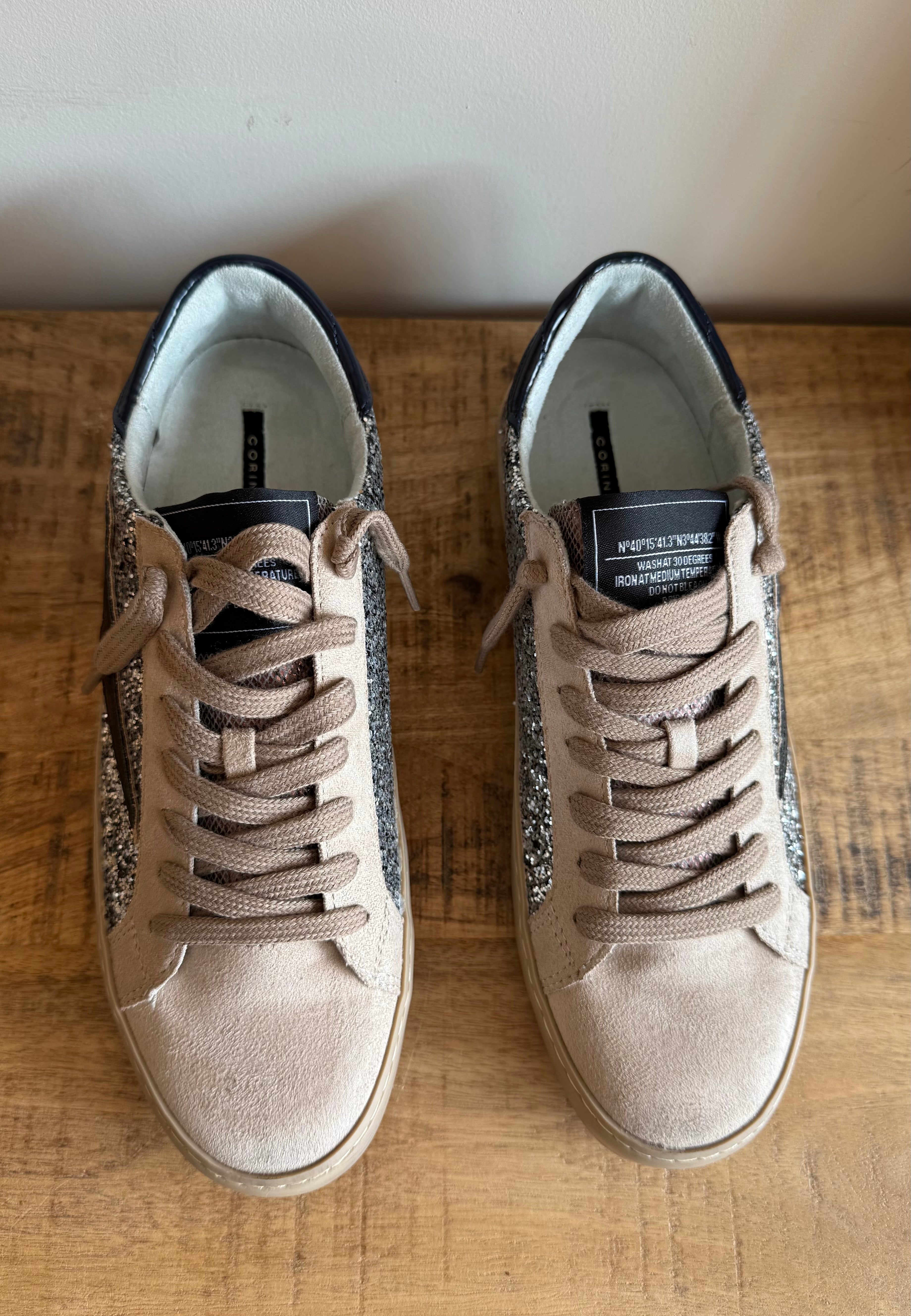 Sneaker Glitter Taupe