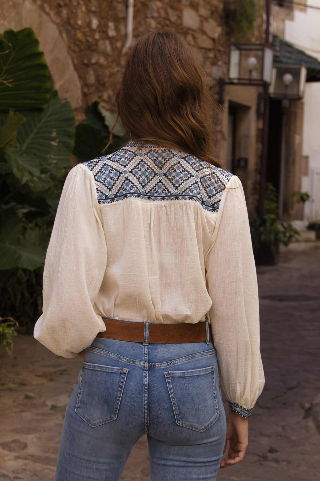 Bestickte Ethno-Bluse