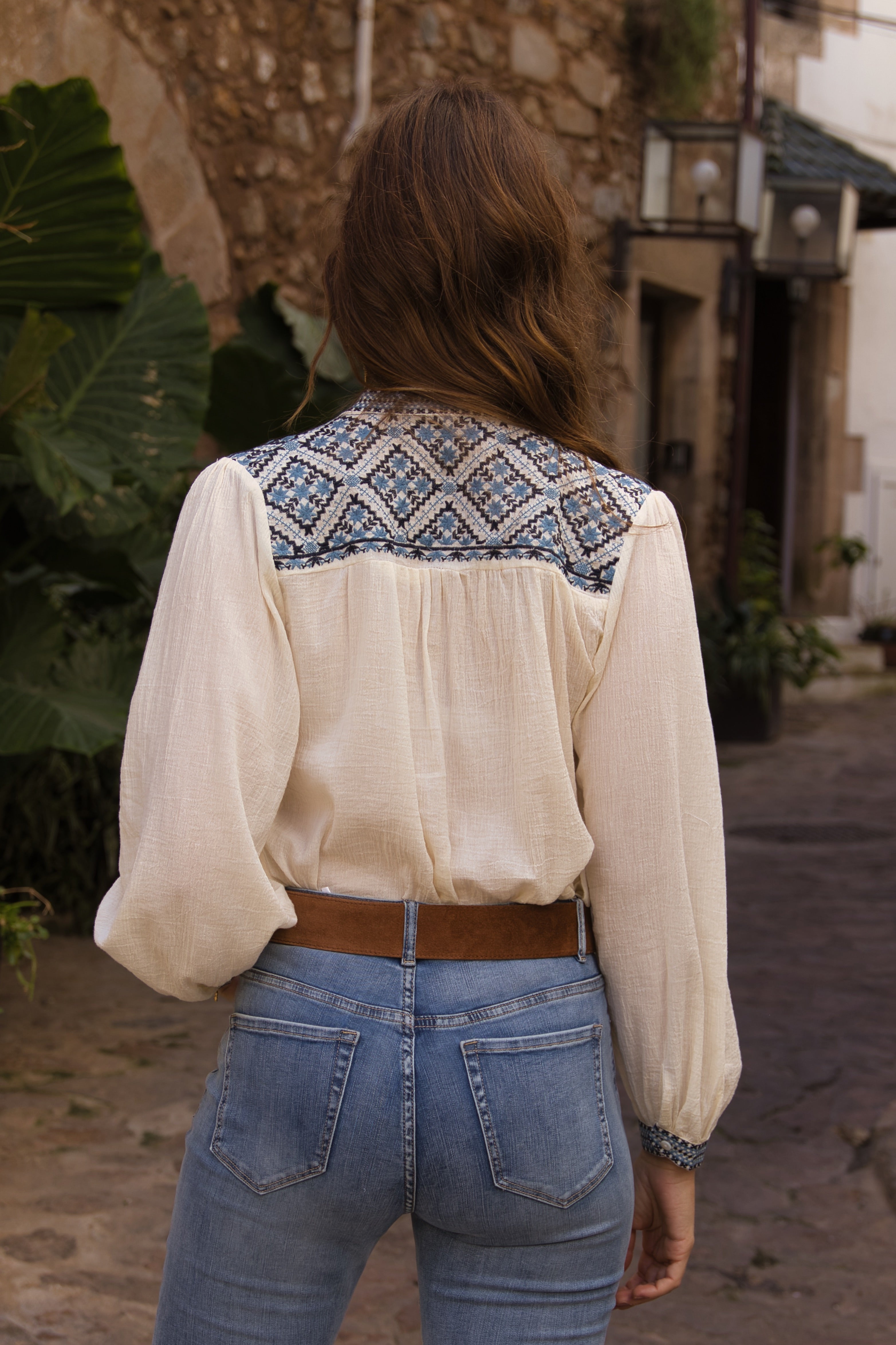 Bestickte Ethno-Bluse