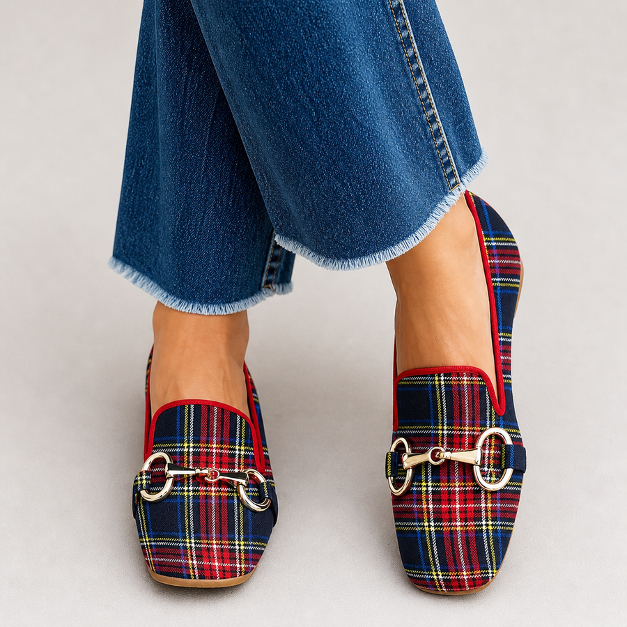 MELANI™ | MOCASINES A CUADROS