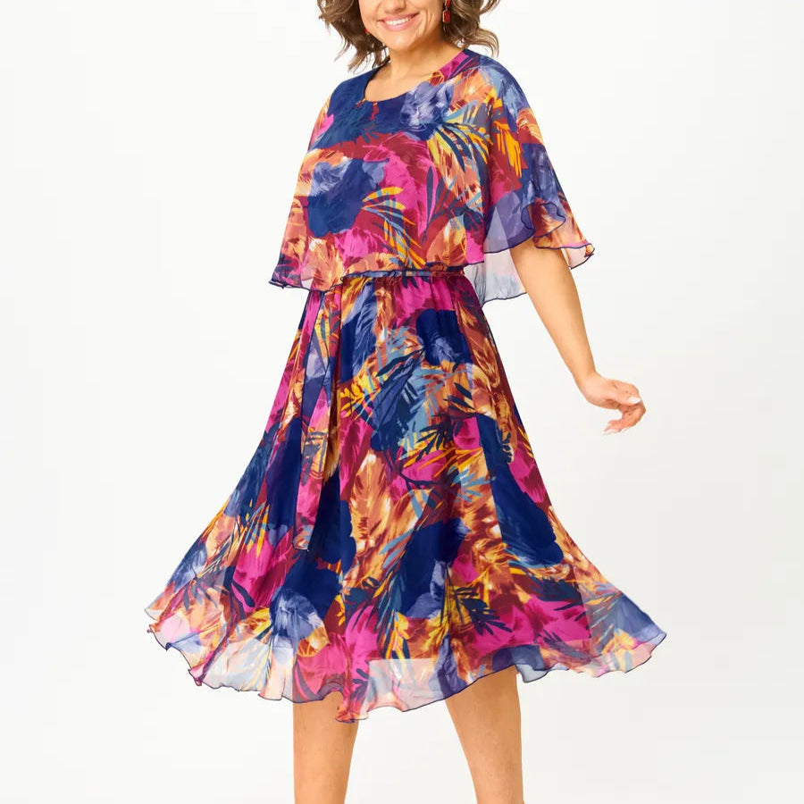 BÁRBARA | BEQUEMES CHIFFONKLEID, GROSSE GRÖSSEN