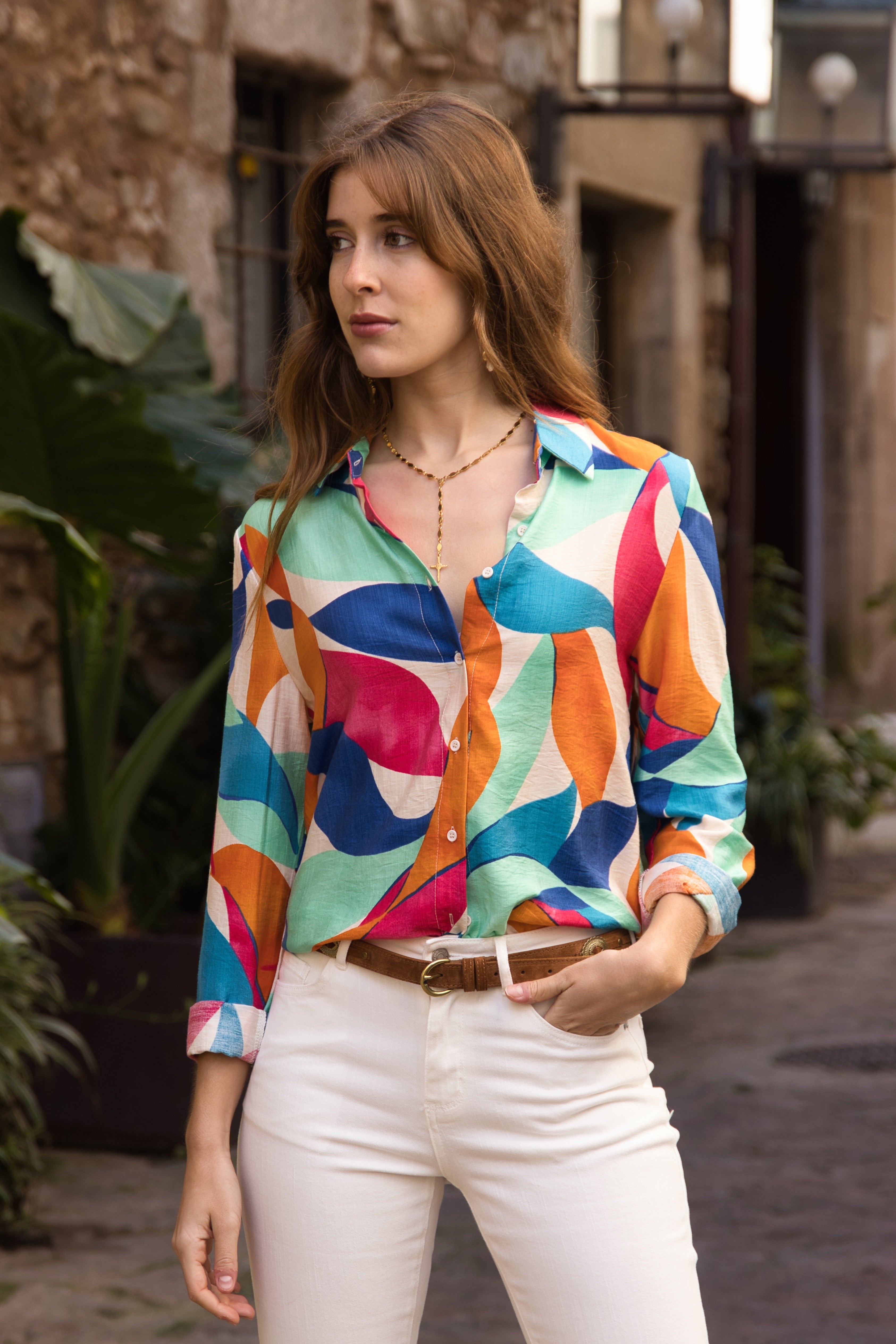 Camisa Abstract Color