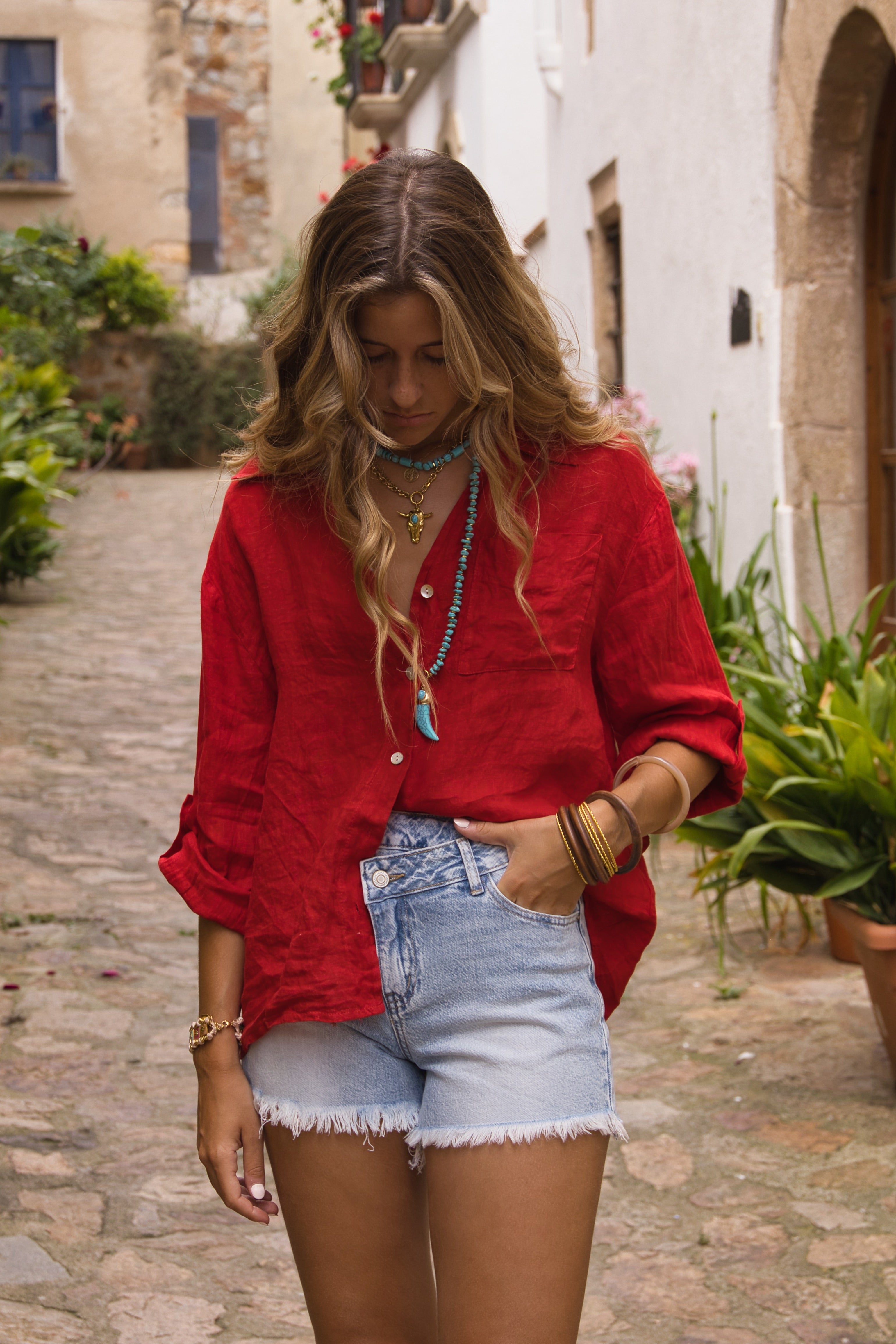 Camisa Lino Pocket