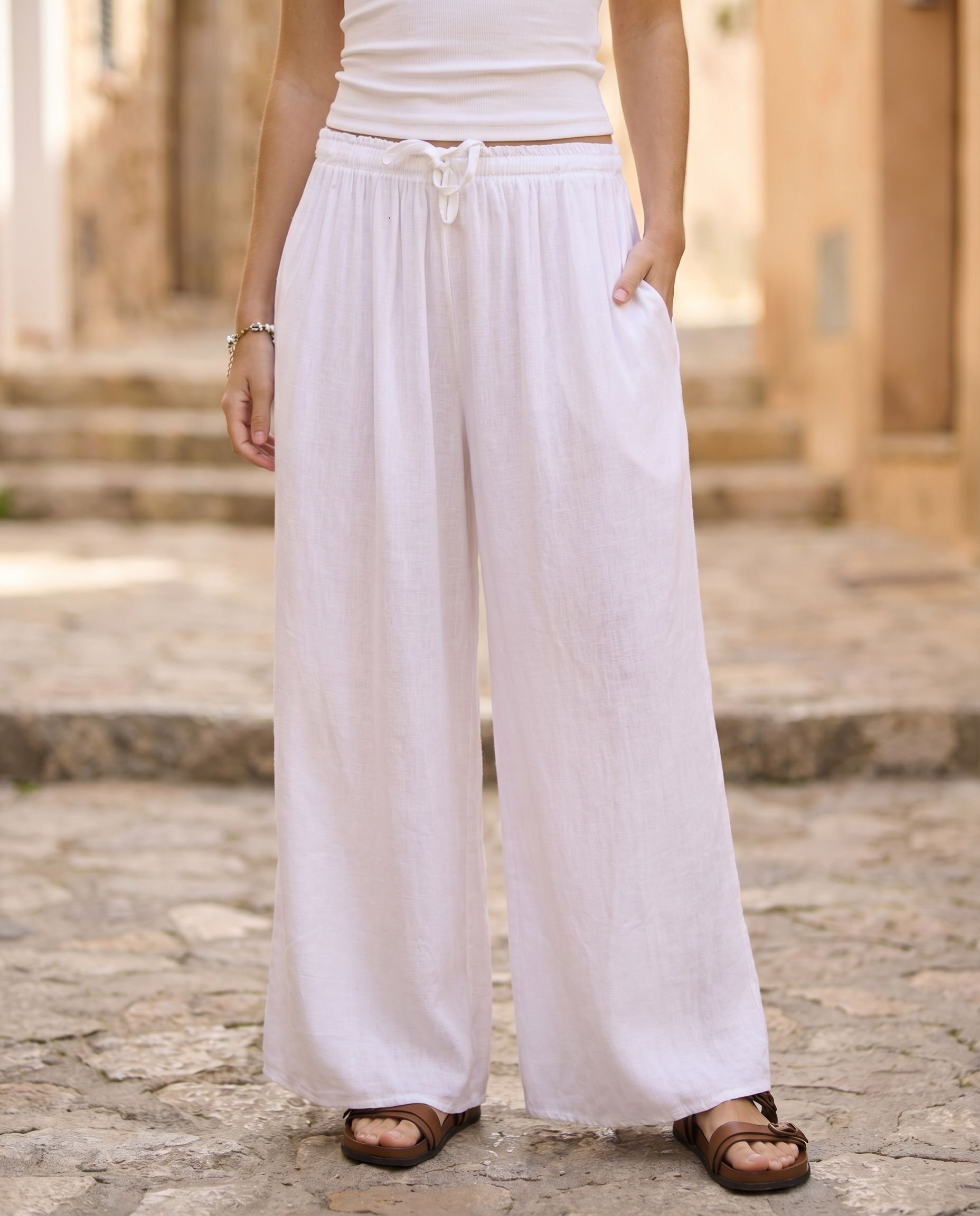 Pantalón Fluido Boho Natural
