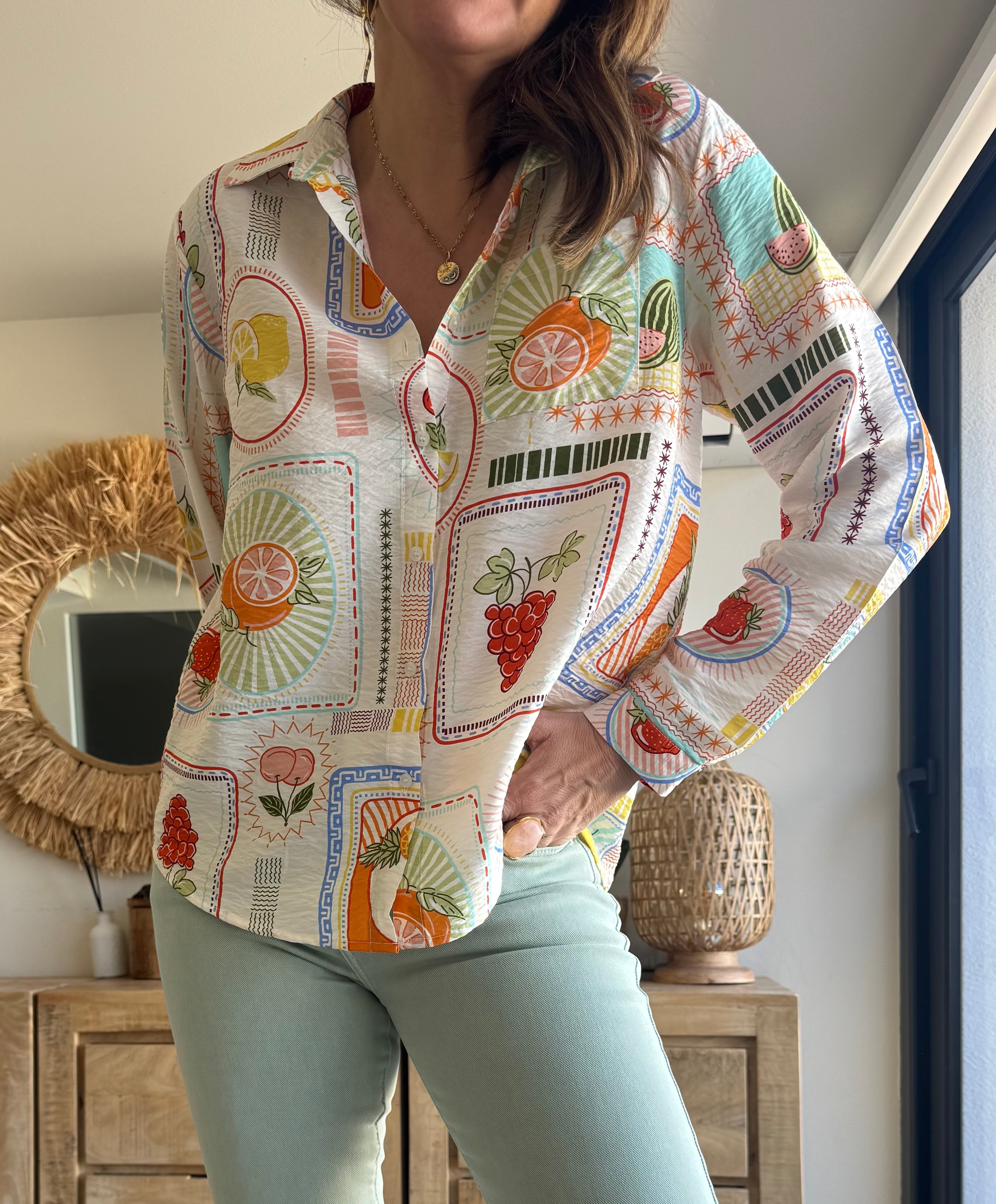Camisa Citrus Print