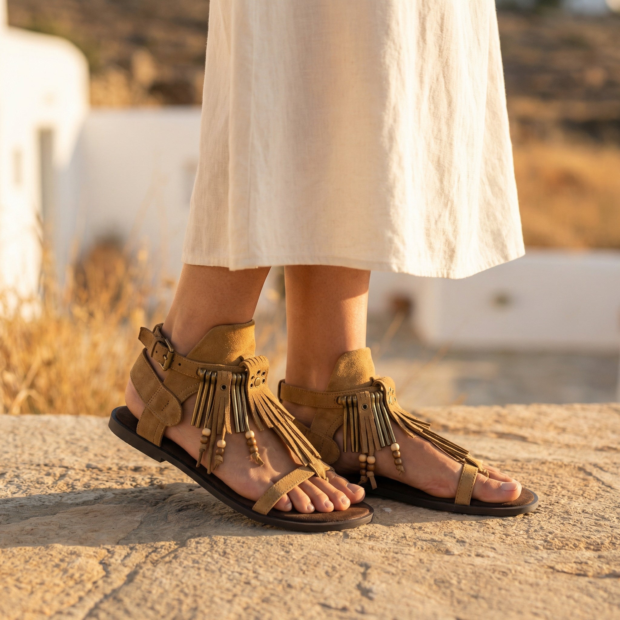 Sandalia Boho Fringe | Ante & Latón