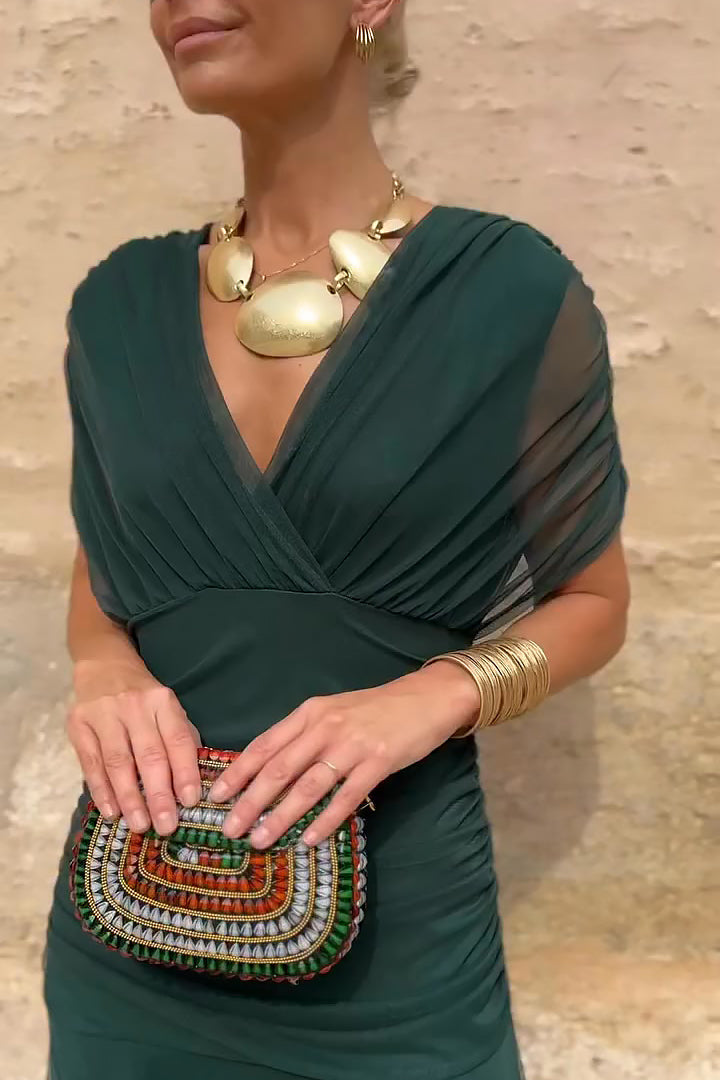 LOUISE | ABITO LUNGO DA FESTA ELEGANTE CON SCOLLO A V