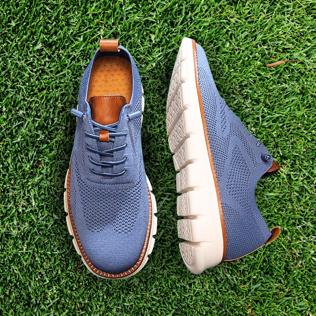 Ultrabequeme, atmungsaktive Schuhe: Blau-weiß