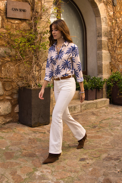 Blusa Palma Azul