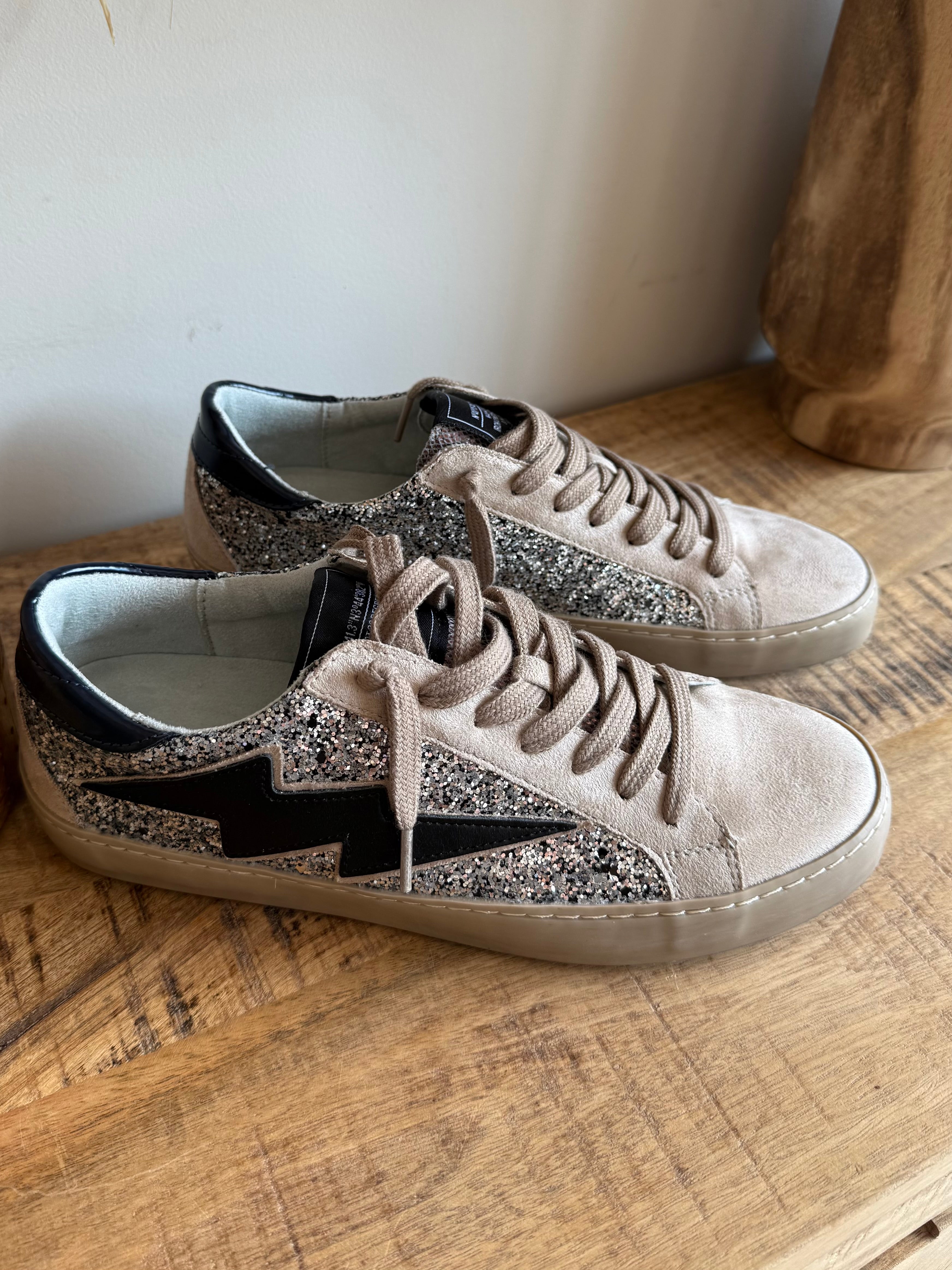 Sneaker Glitter Taupe