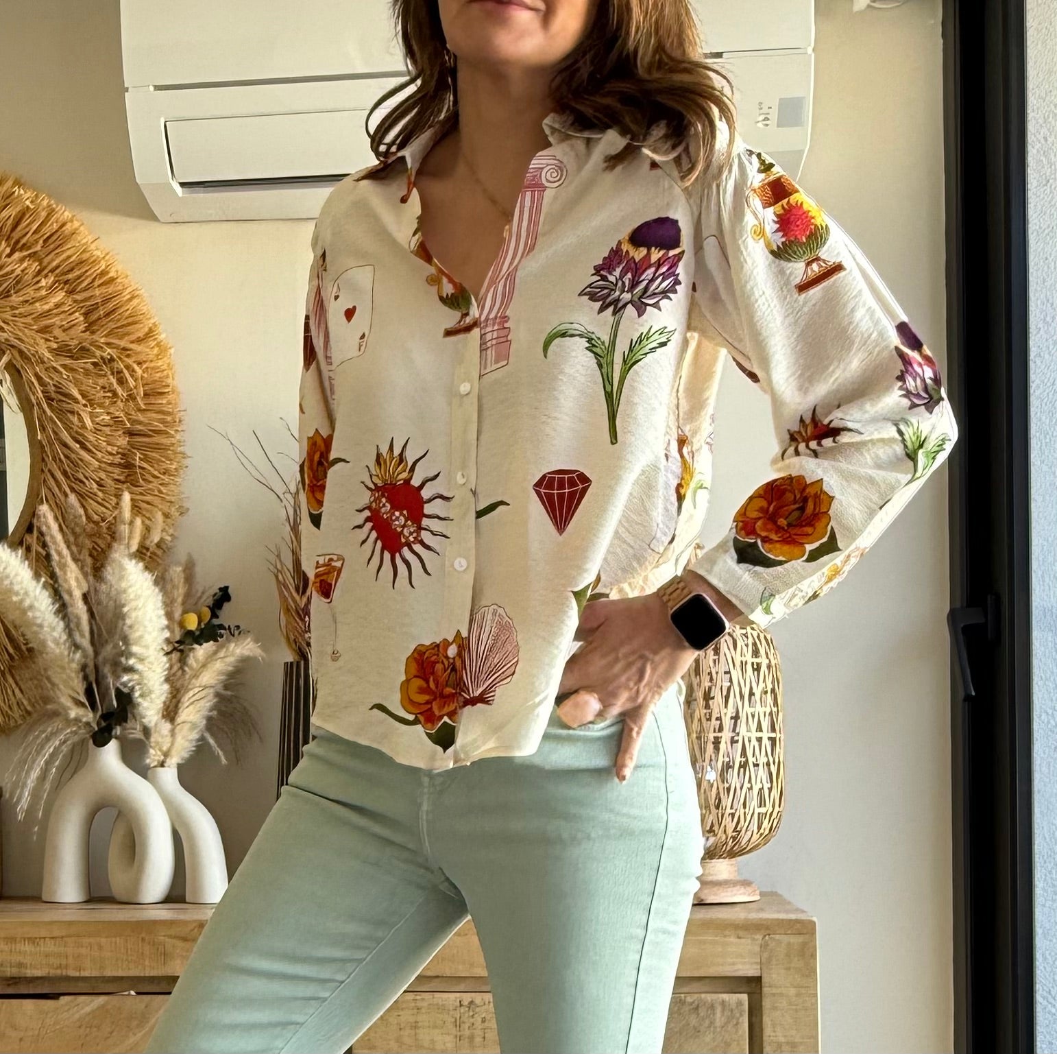 Camisa Coral Print