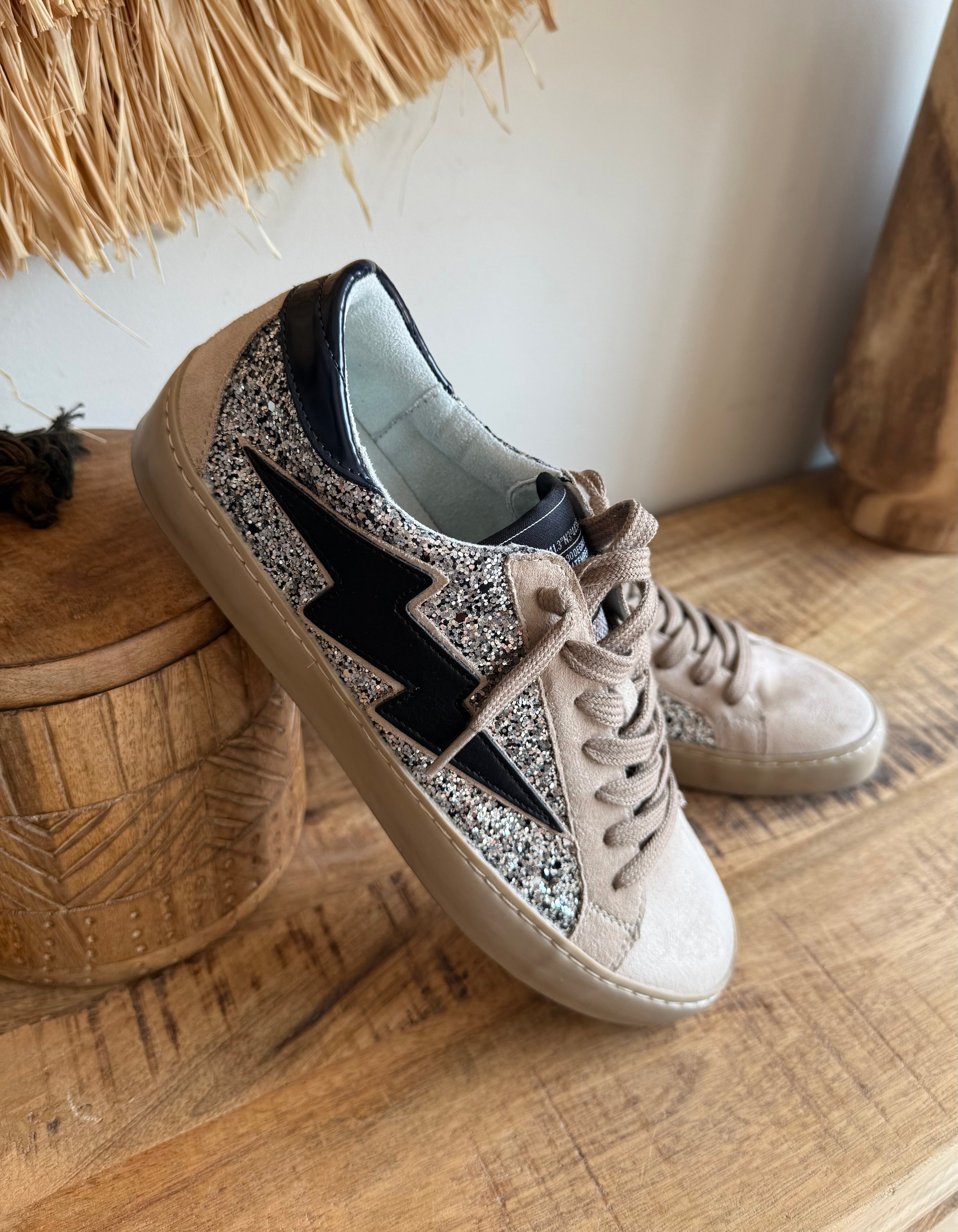 Sneaker Glitter Taupe