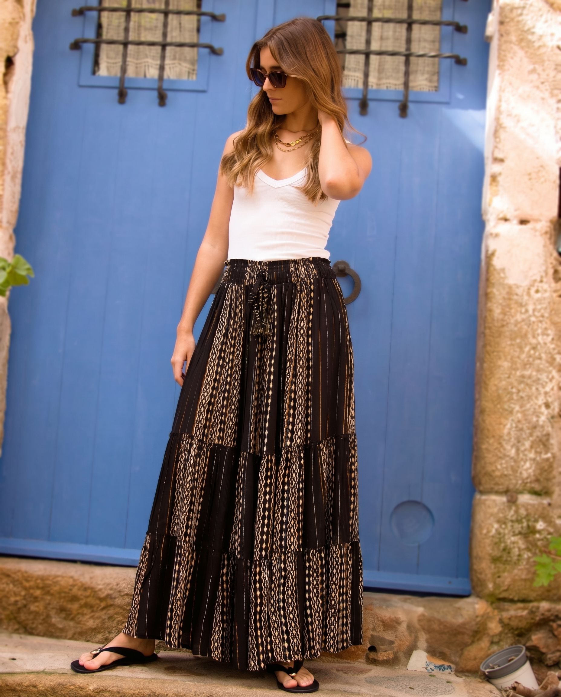 Falda Boho Ikat