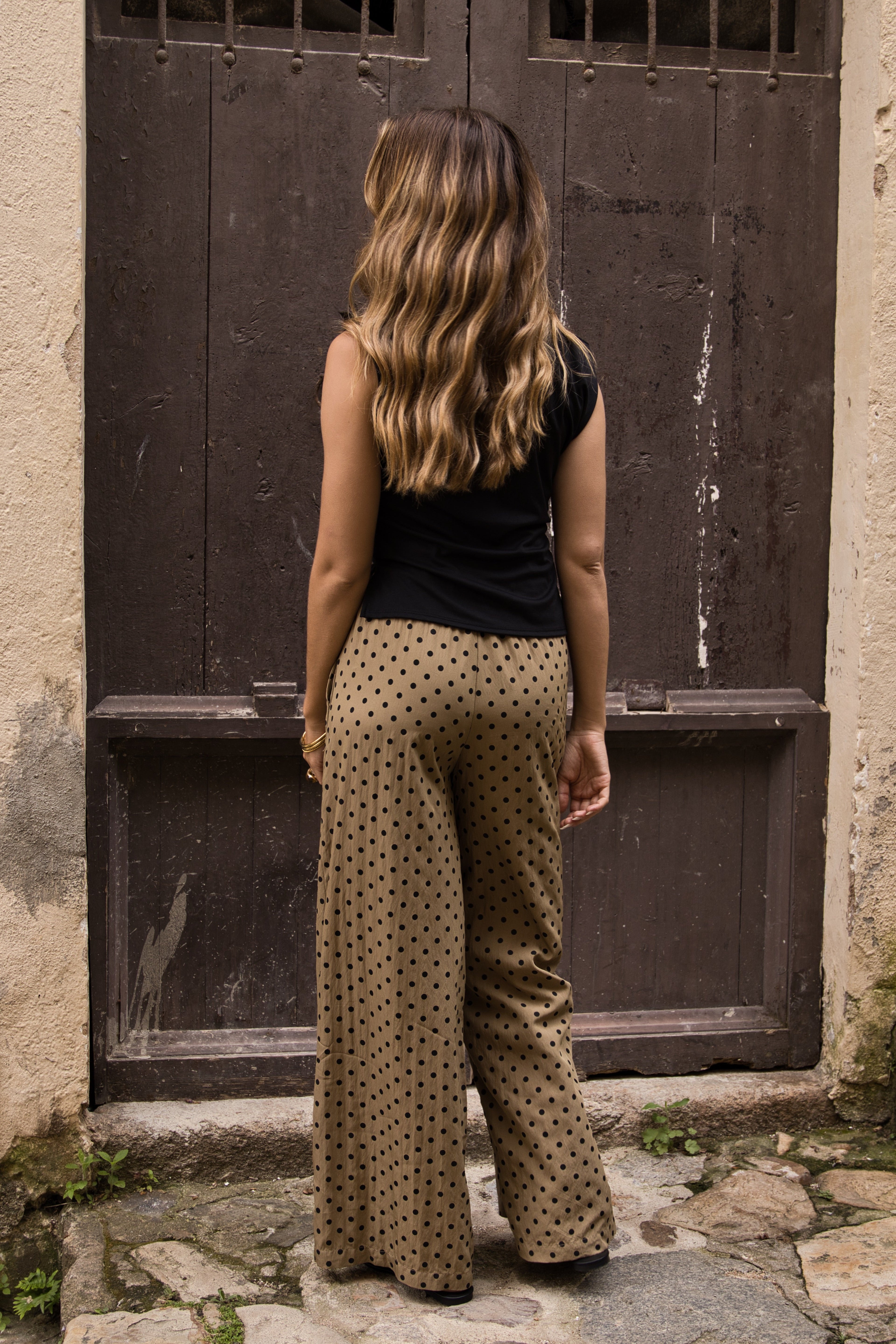 Pantalón Palazzo Topos