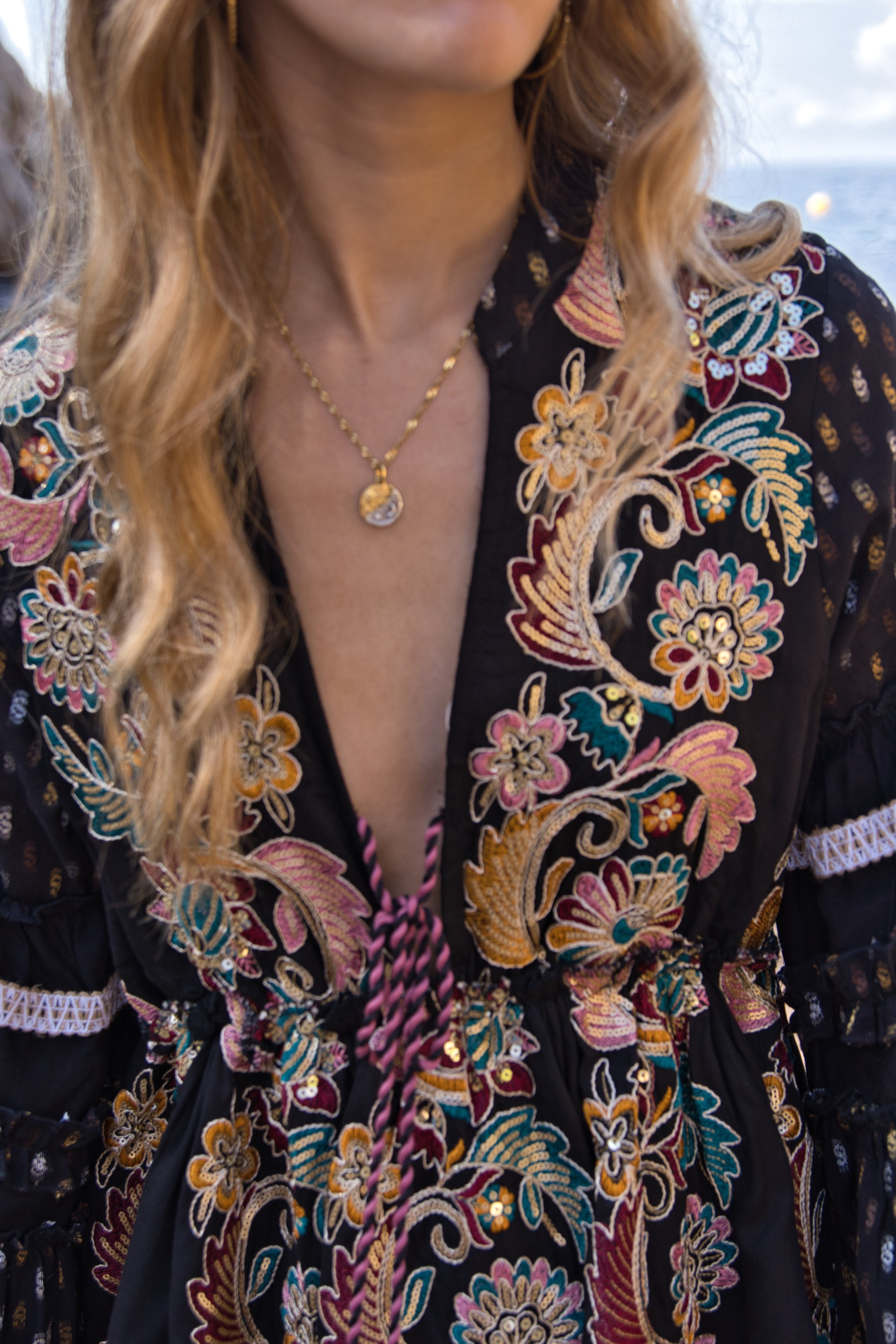 Besticktes Kleid Boho Jewel