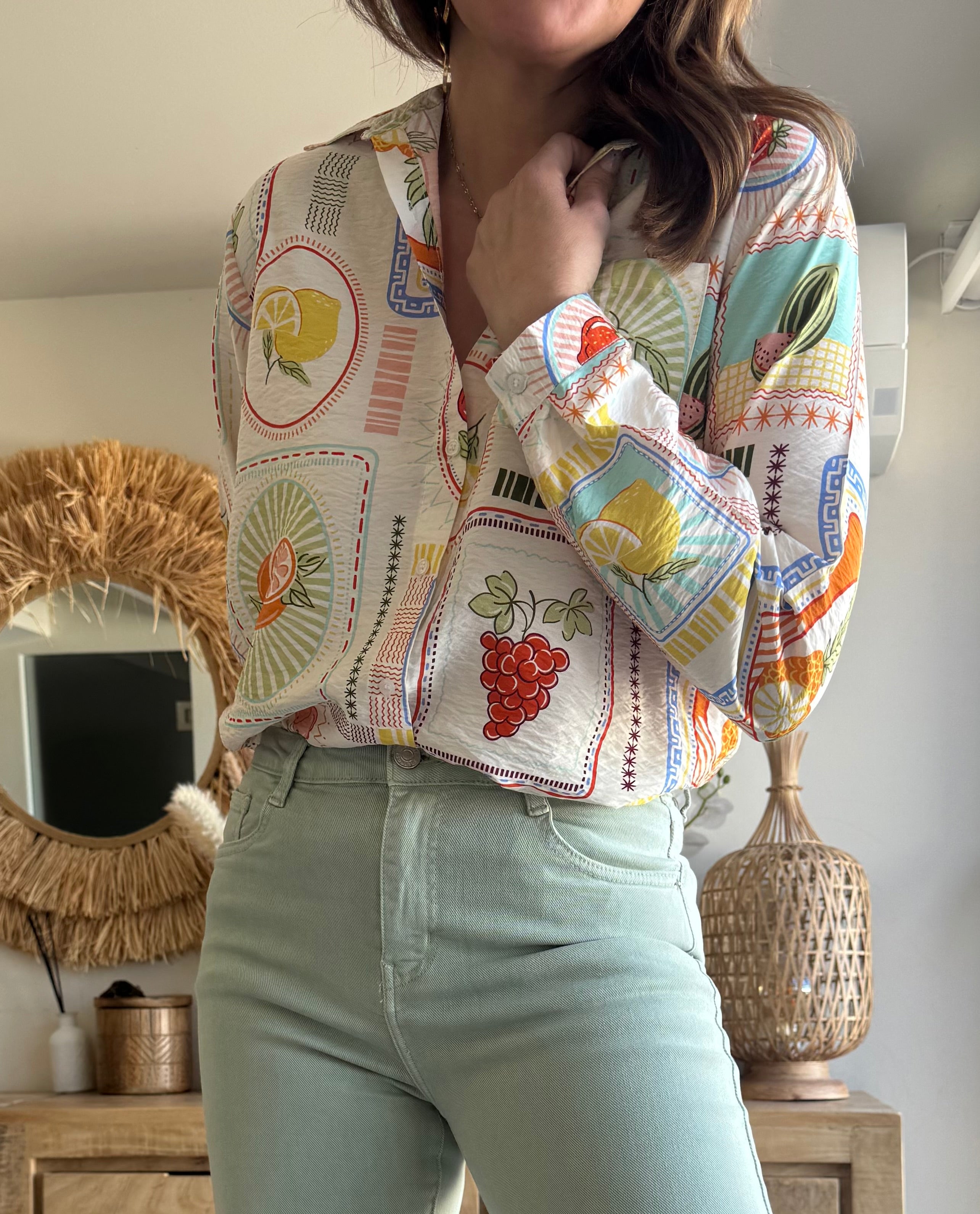 Camisa Citrus Print