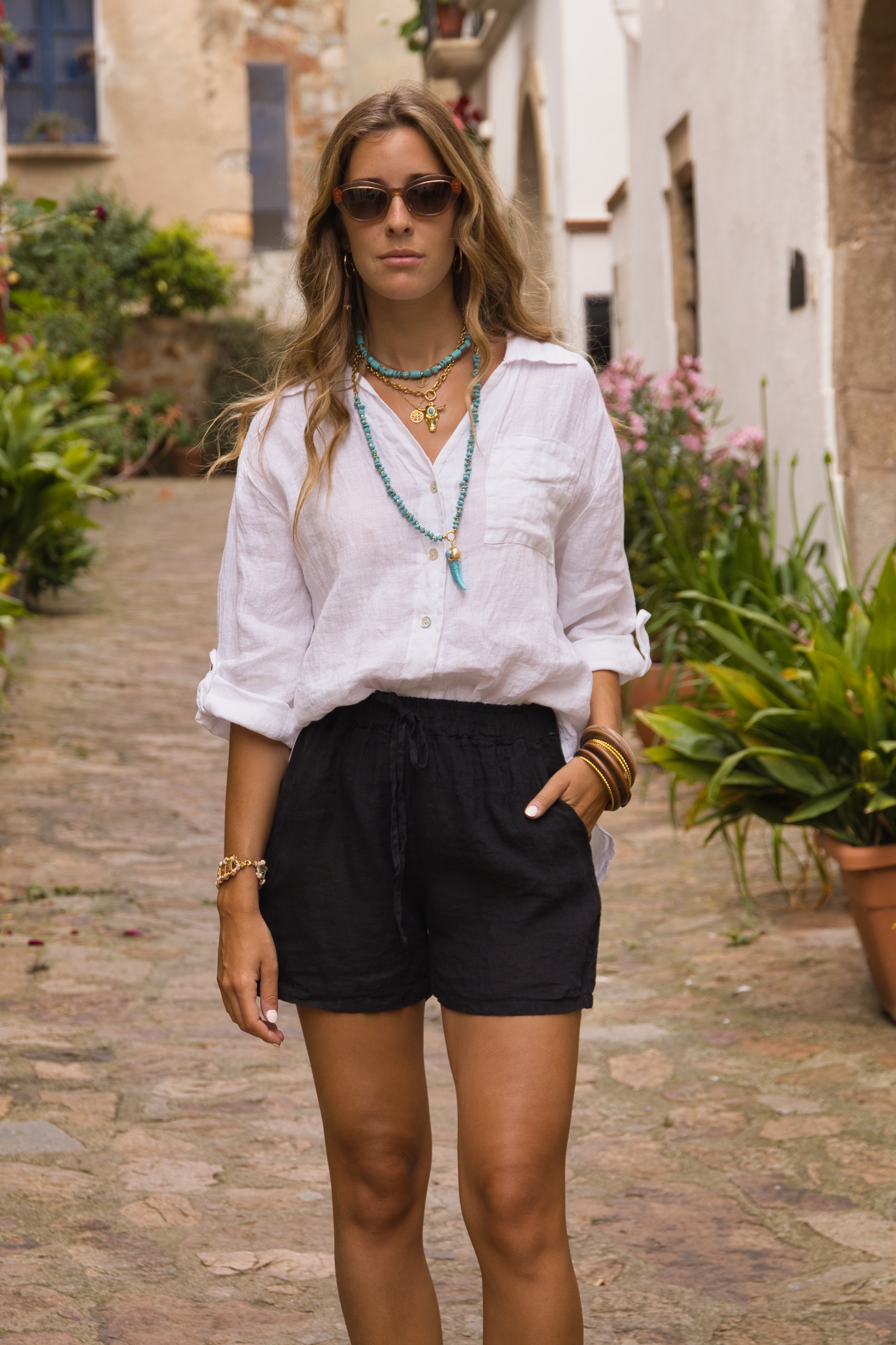 Camisa Lino Pocket