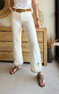 Jeans bestickt Palme Boho