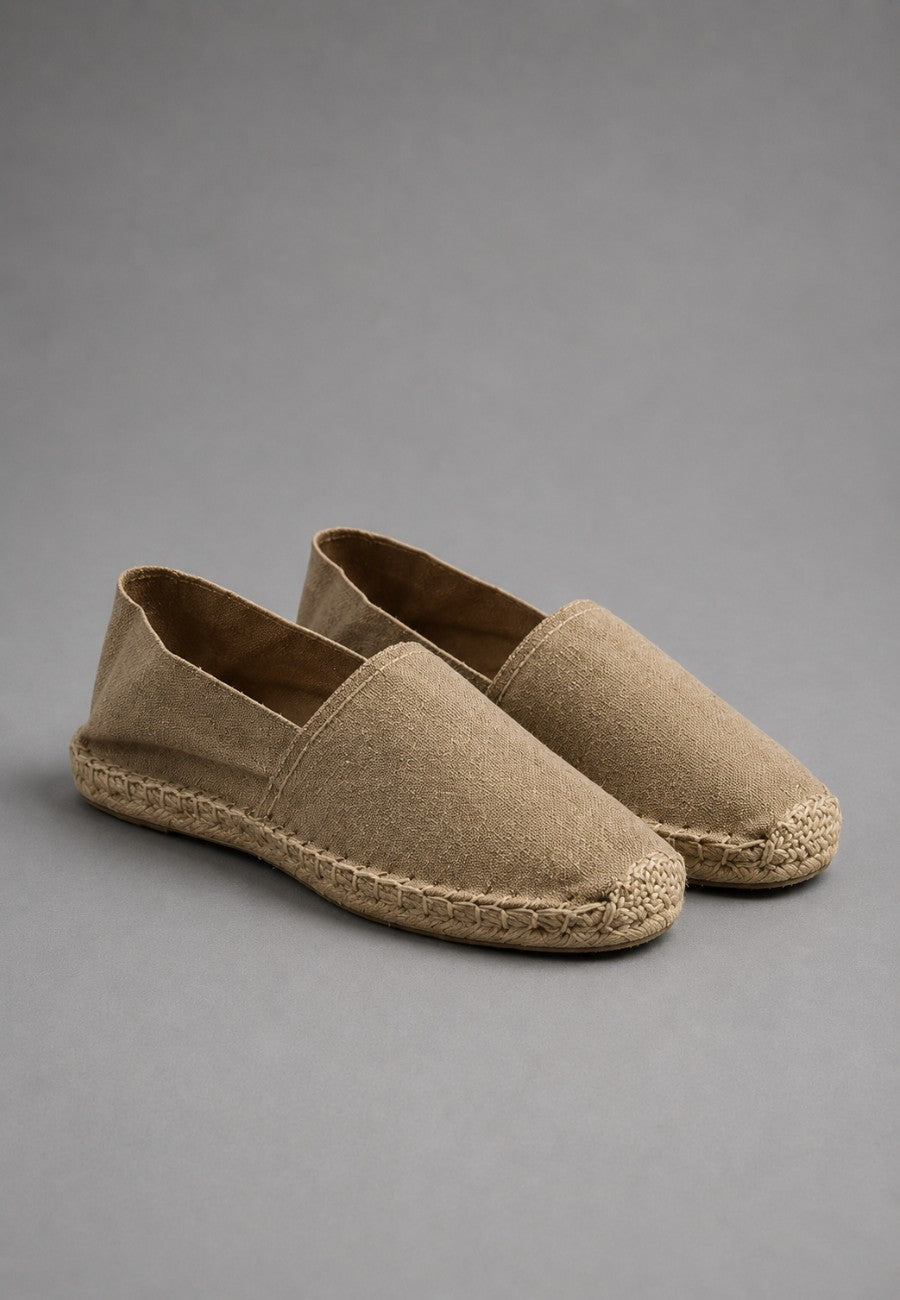 Baskische Espadrilles aus Jute in Sandfarbe