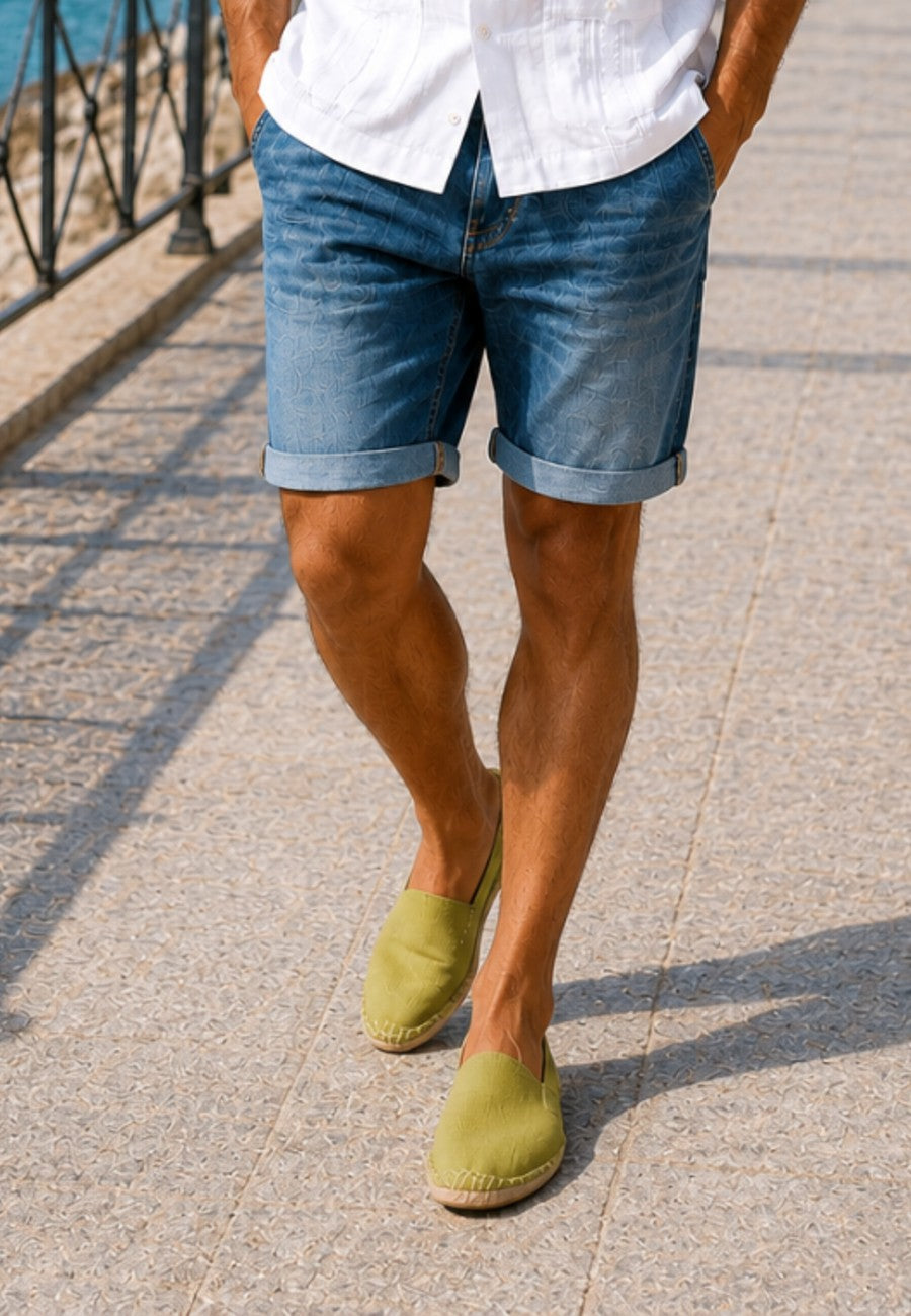 Alpargatas basse di iuta colore verde bambù