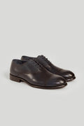 Marineblaue Oxford-Schuhe aus Leder