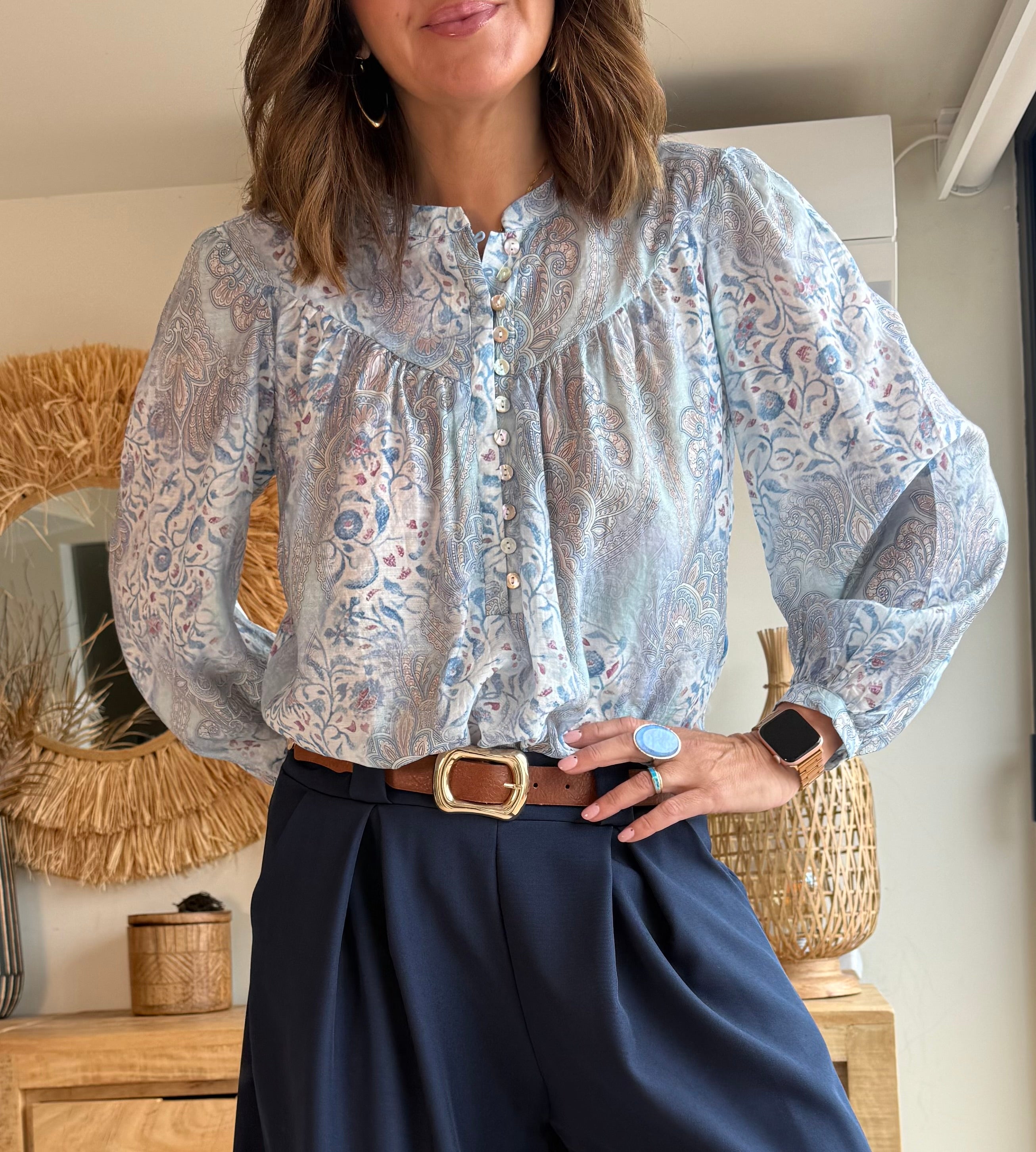 Blusa Paisley Fluida