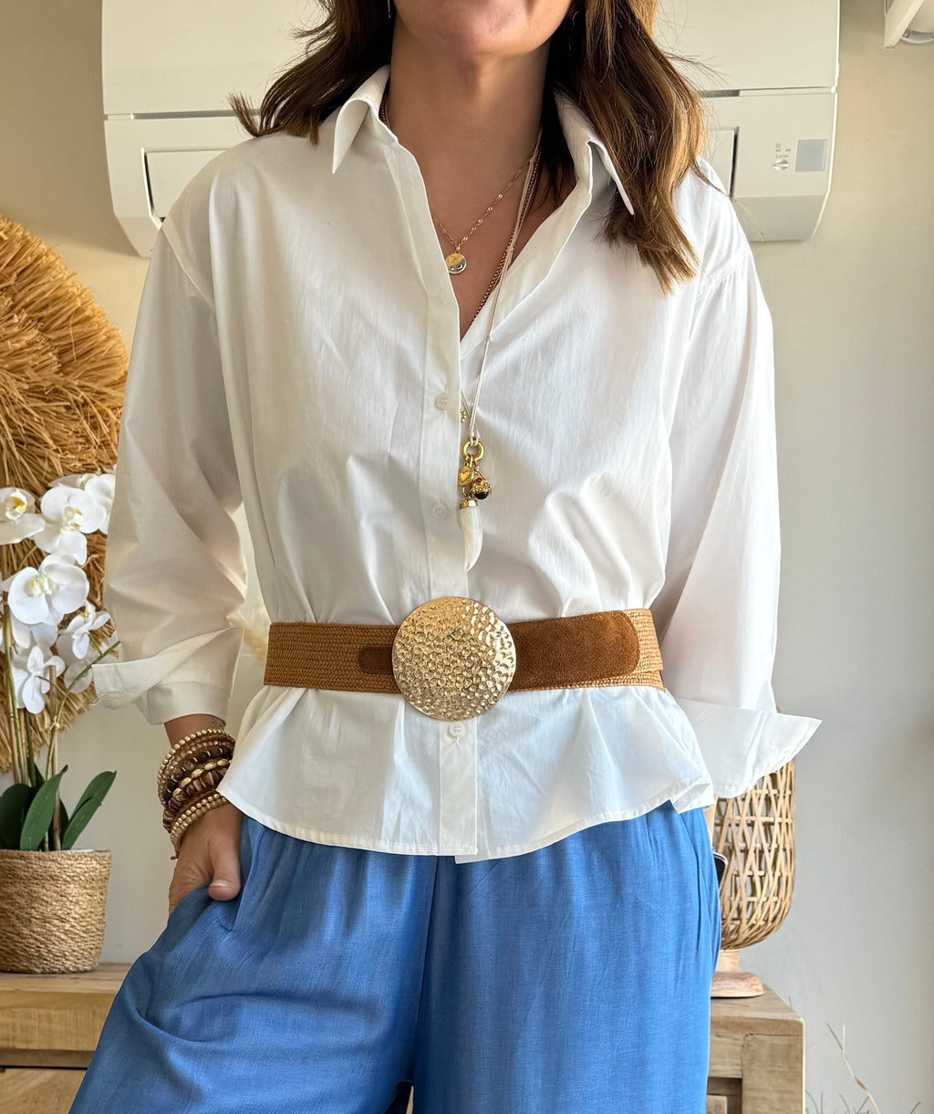 Oversize White Poplin Shirt 100% Cotton