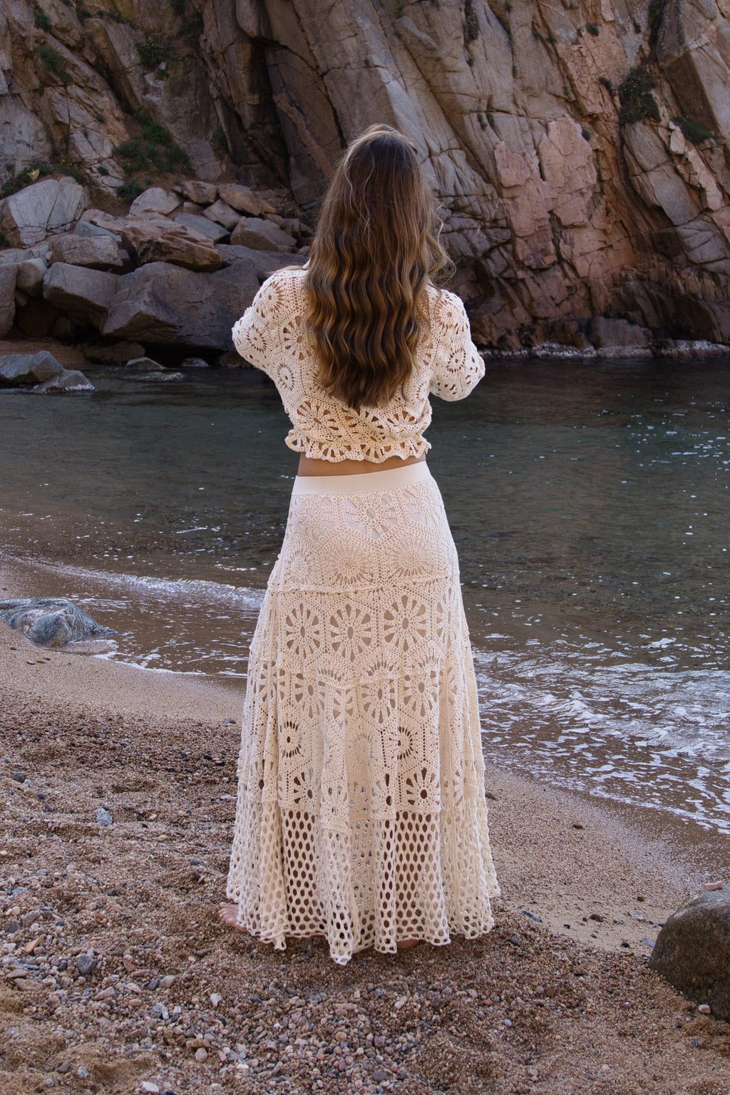 Falda Crochet Boho Calada