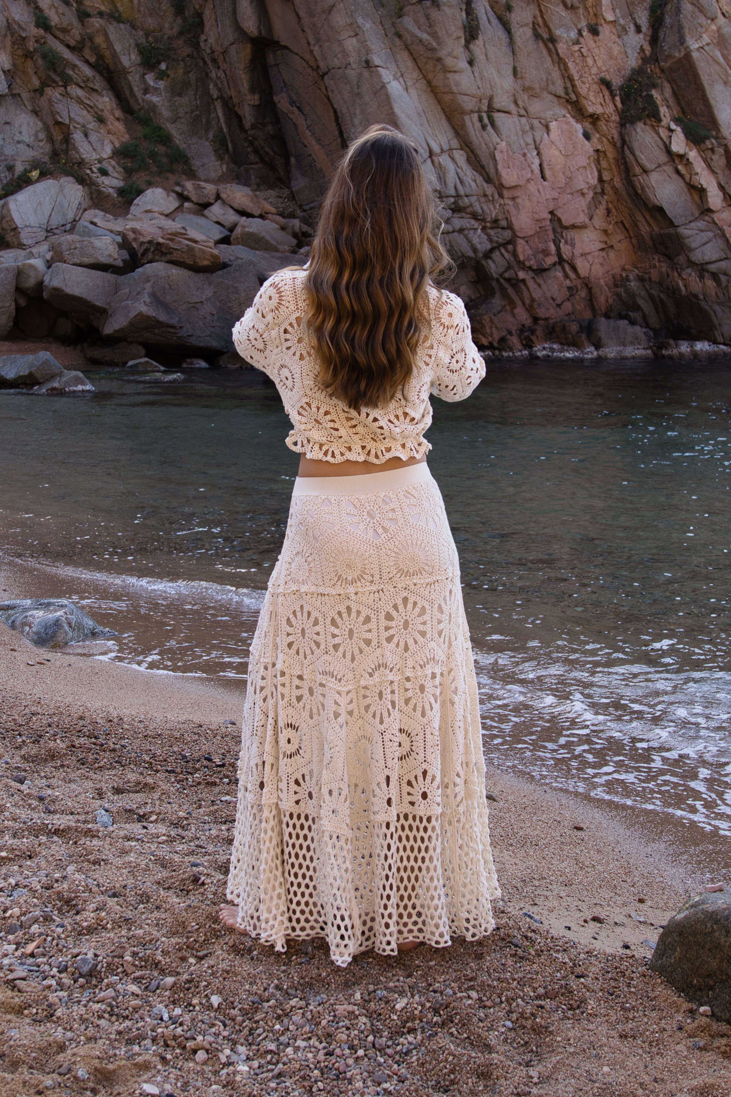 Falda Crochet Boho Calada
