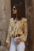 Blusa Chorreras Gold Boho