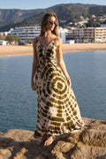 Boho-Kleid Tie-Dye Erd-Muscheln