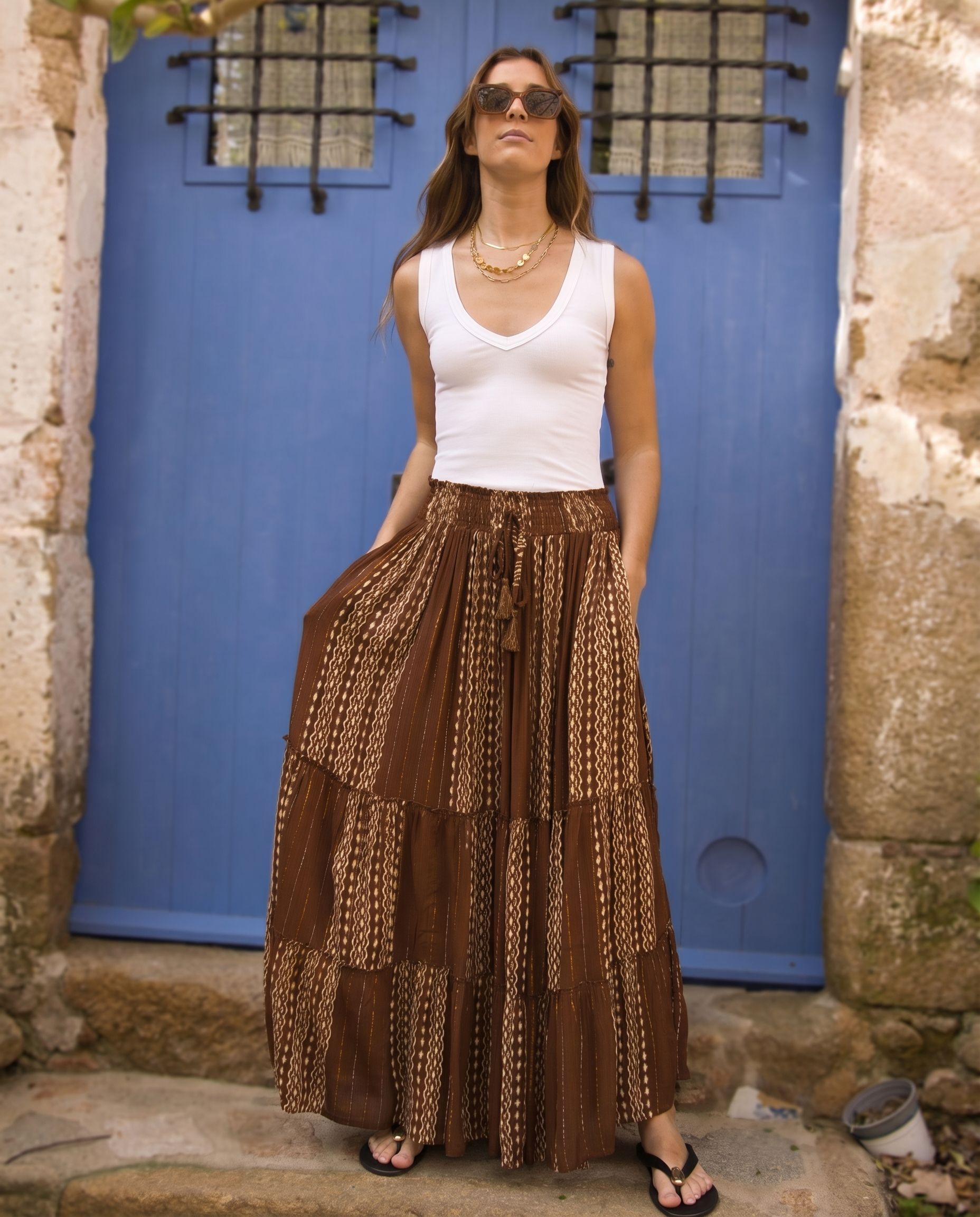 Falda Boho Ikat