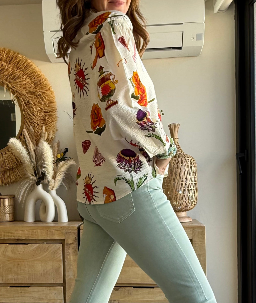 Camisa Coral Print
