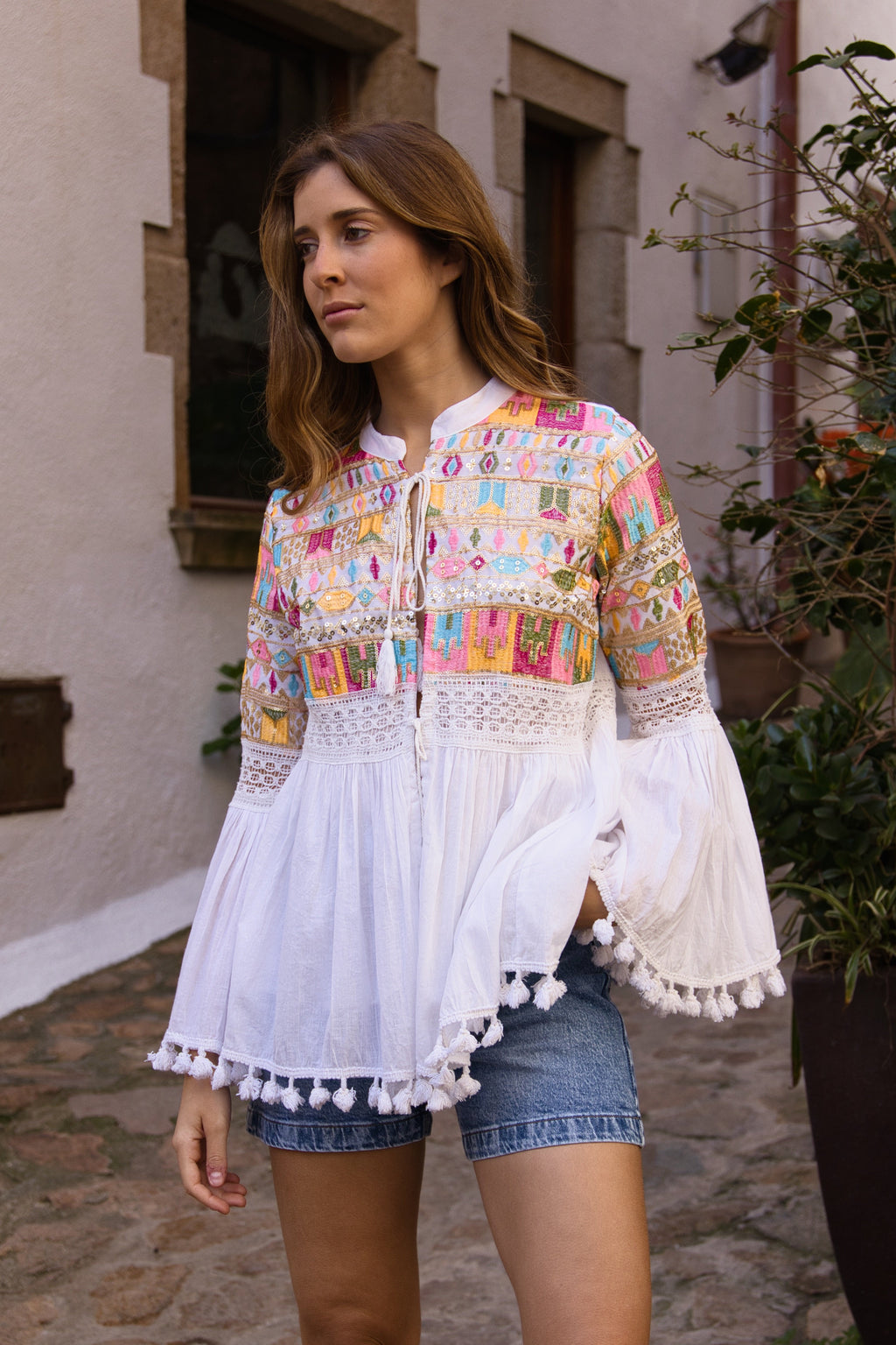 Bestickte Boho-Bluse Jaipur