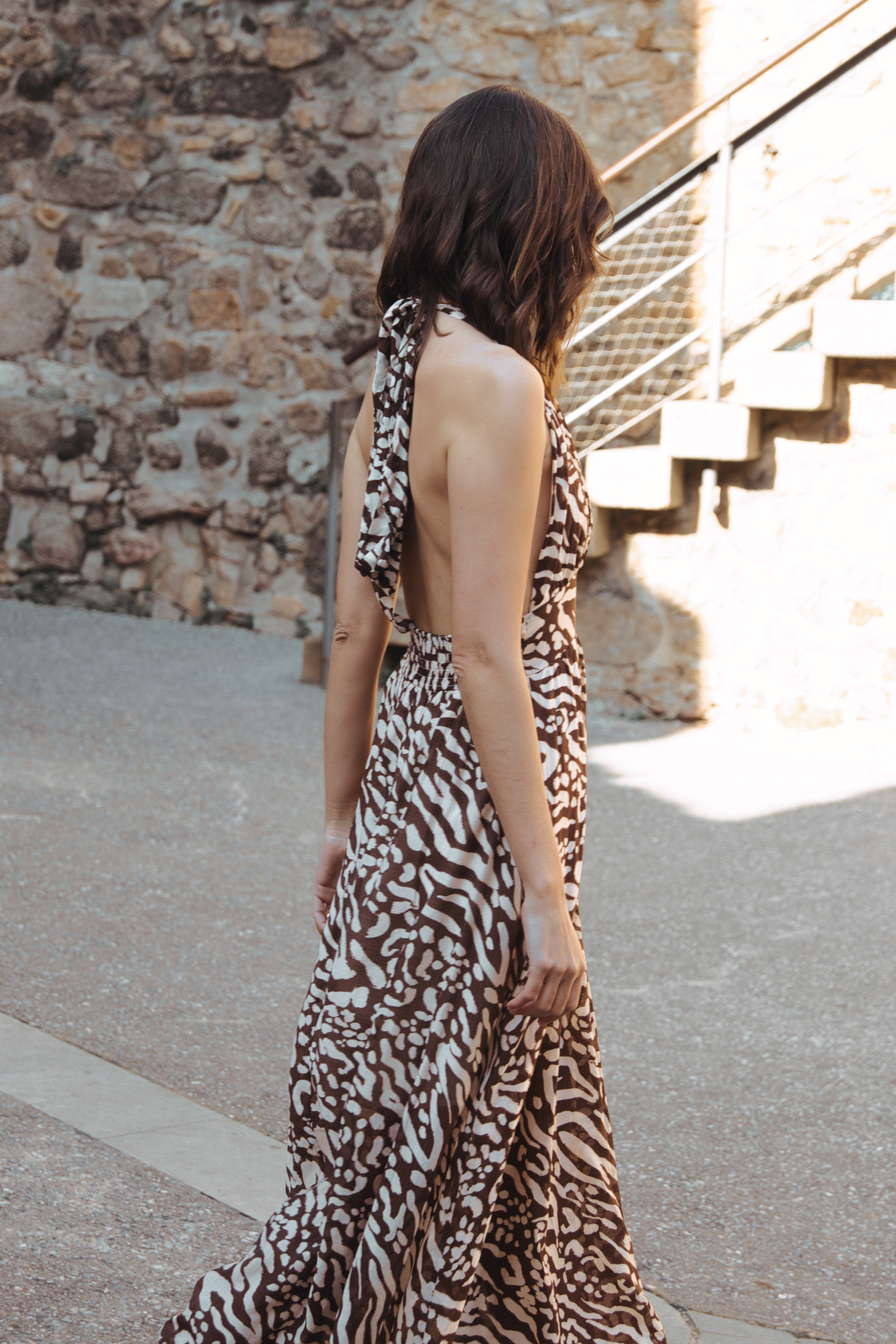 Safari-Neckholderkleid