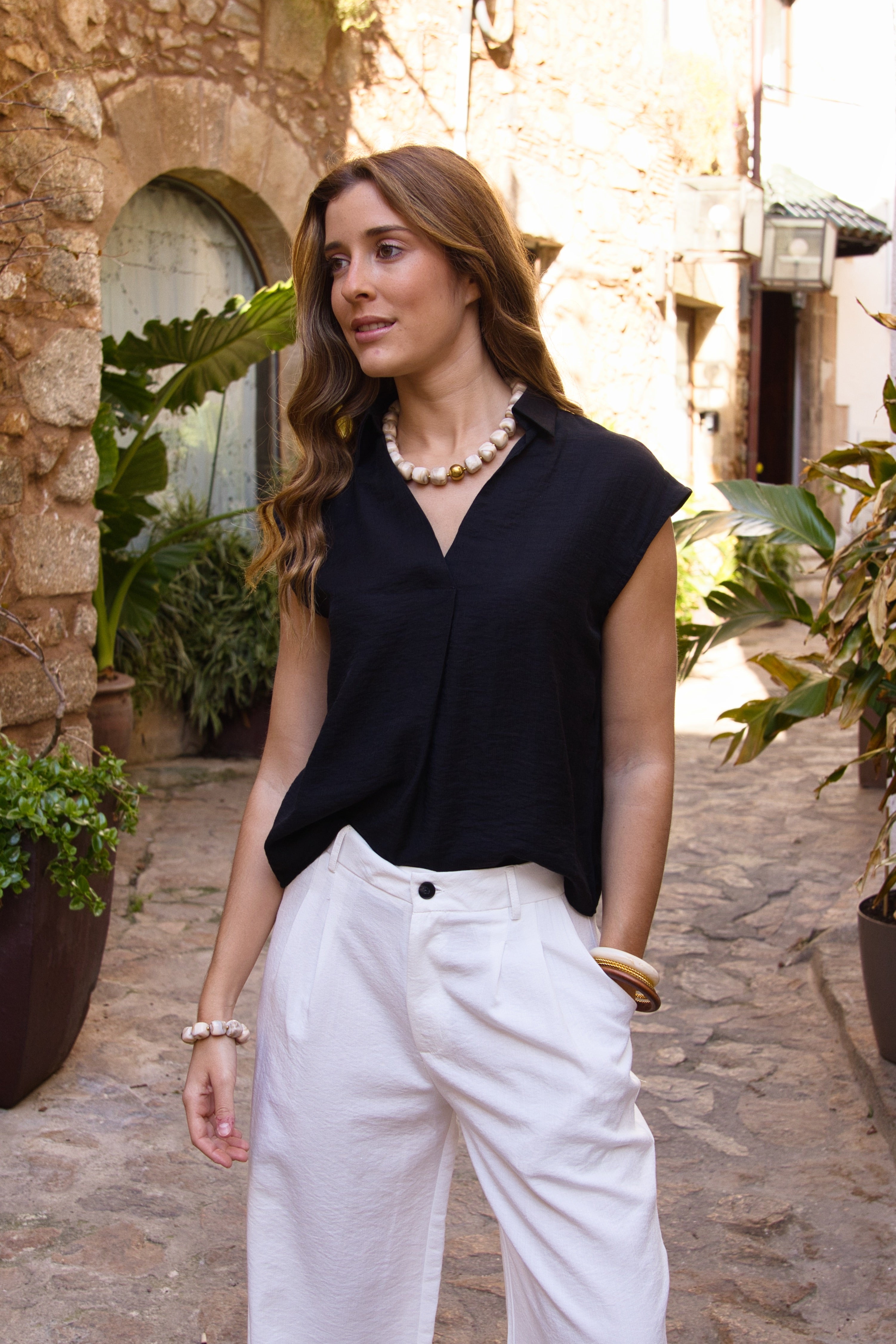 Blusa Fluida Cuello Soft Chic