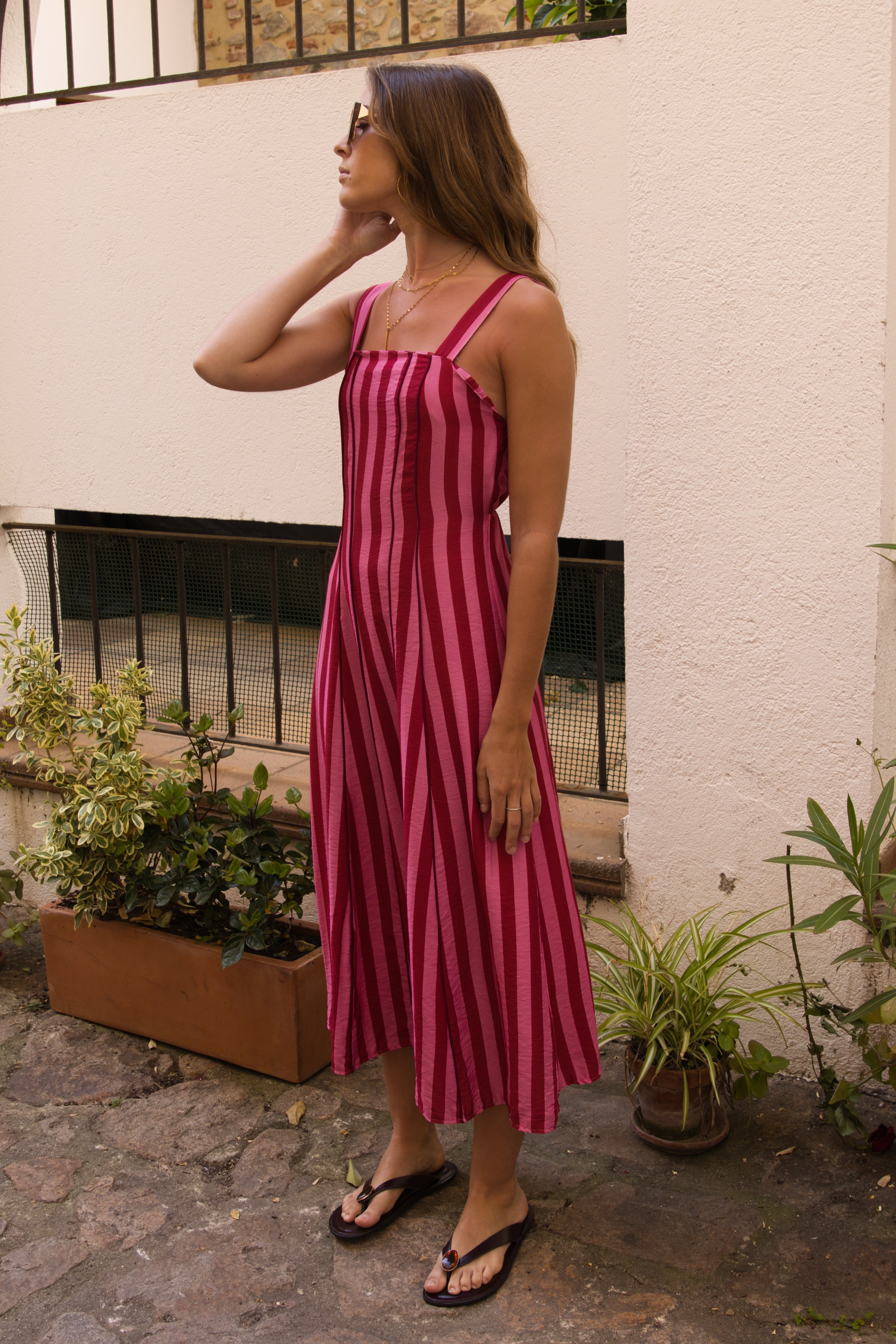 Mediterranes Streifenkleid