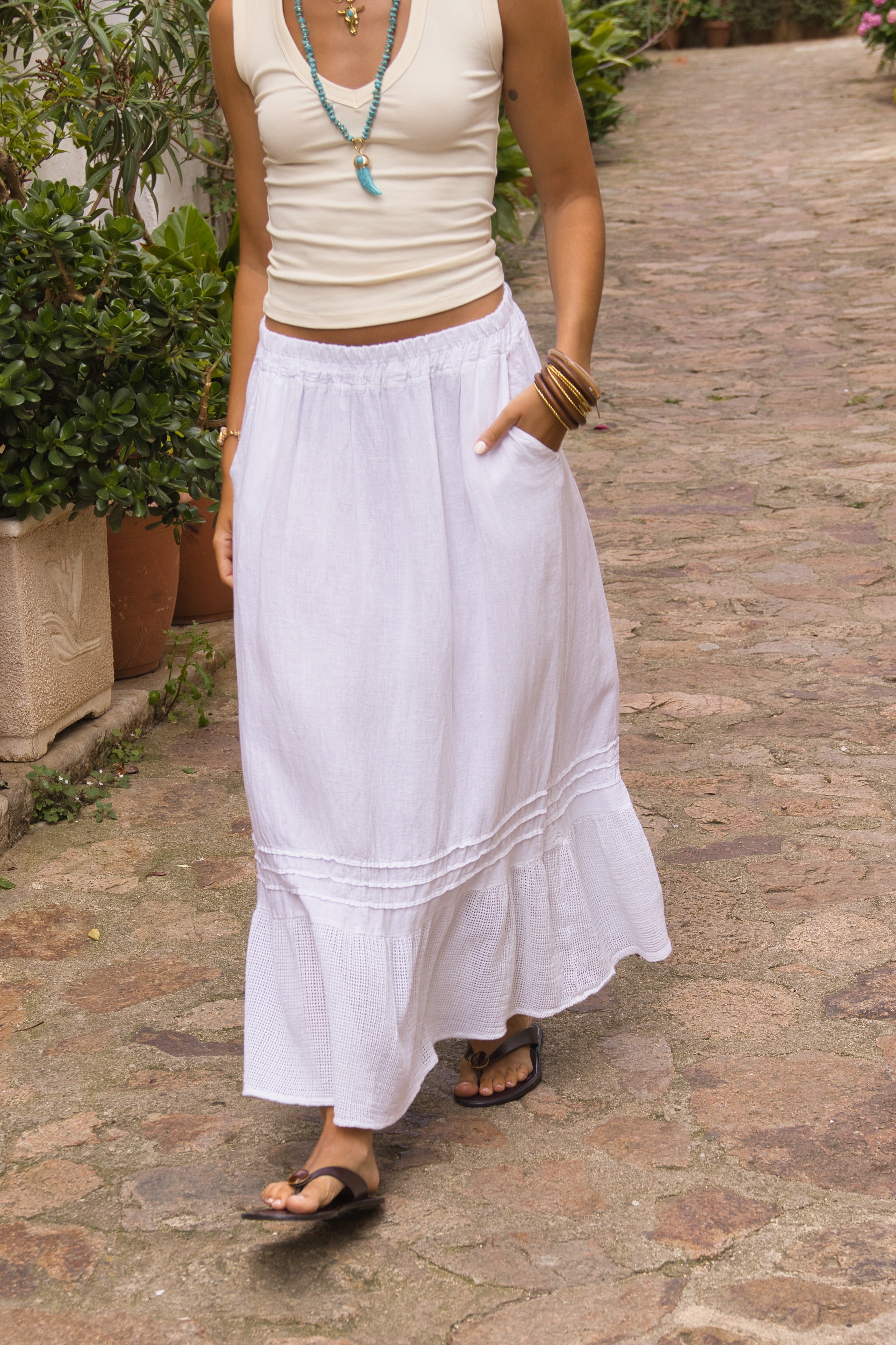 Falda Maxi Lino Boheme
