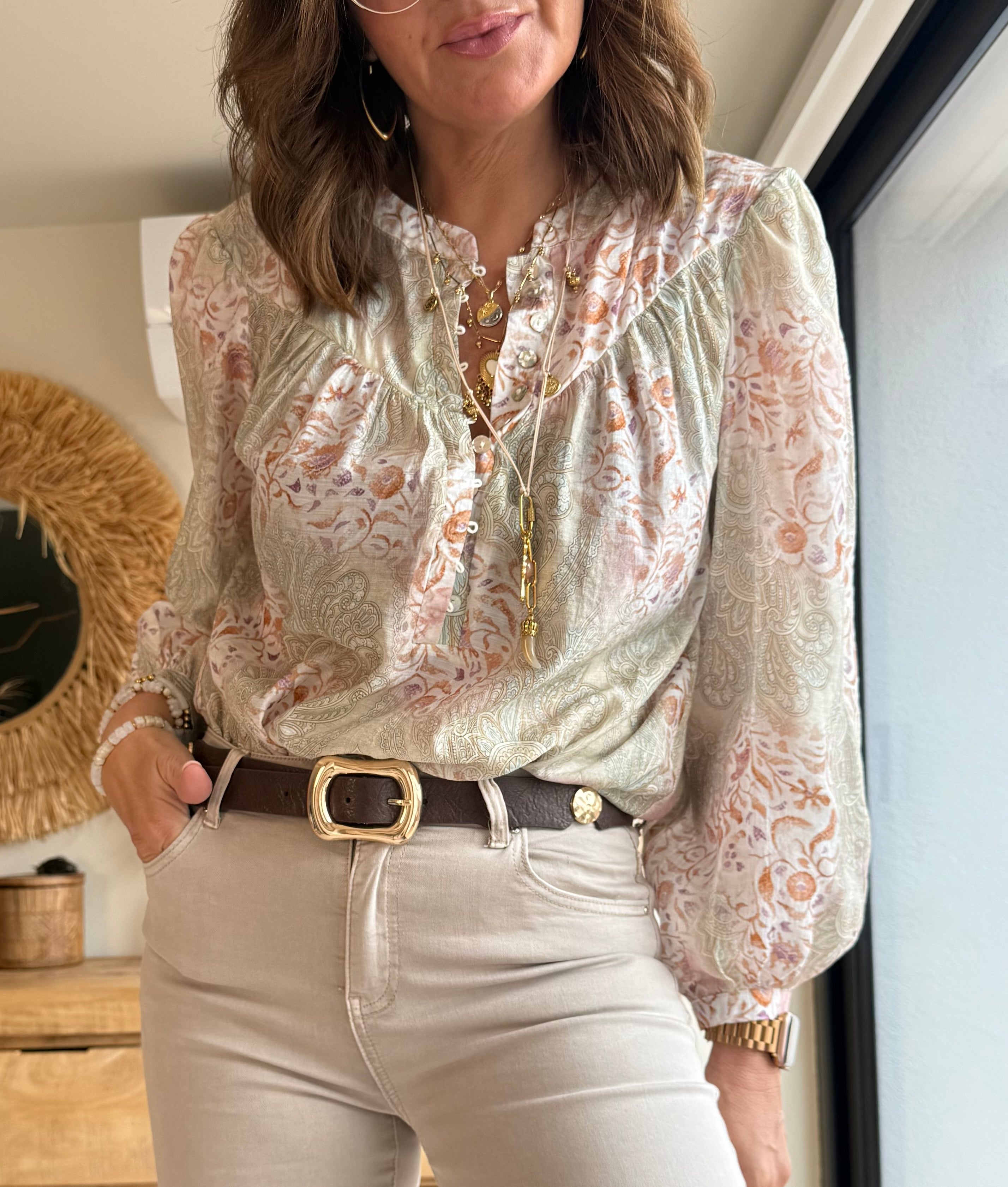 Blusa Paisley Fluida