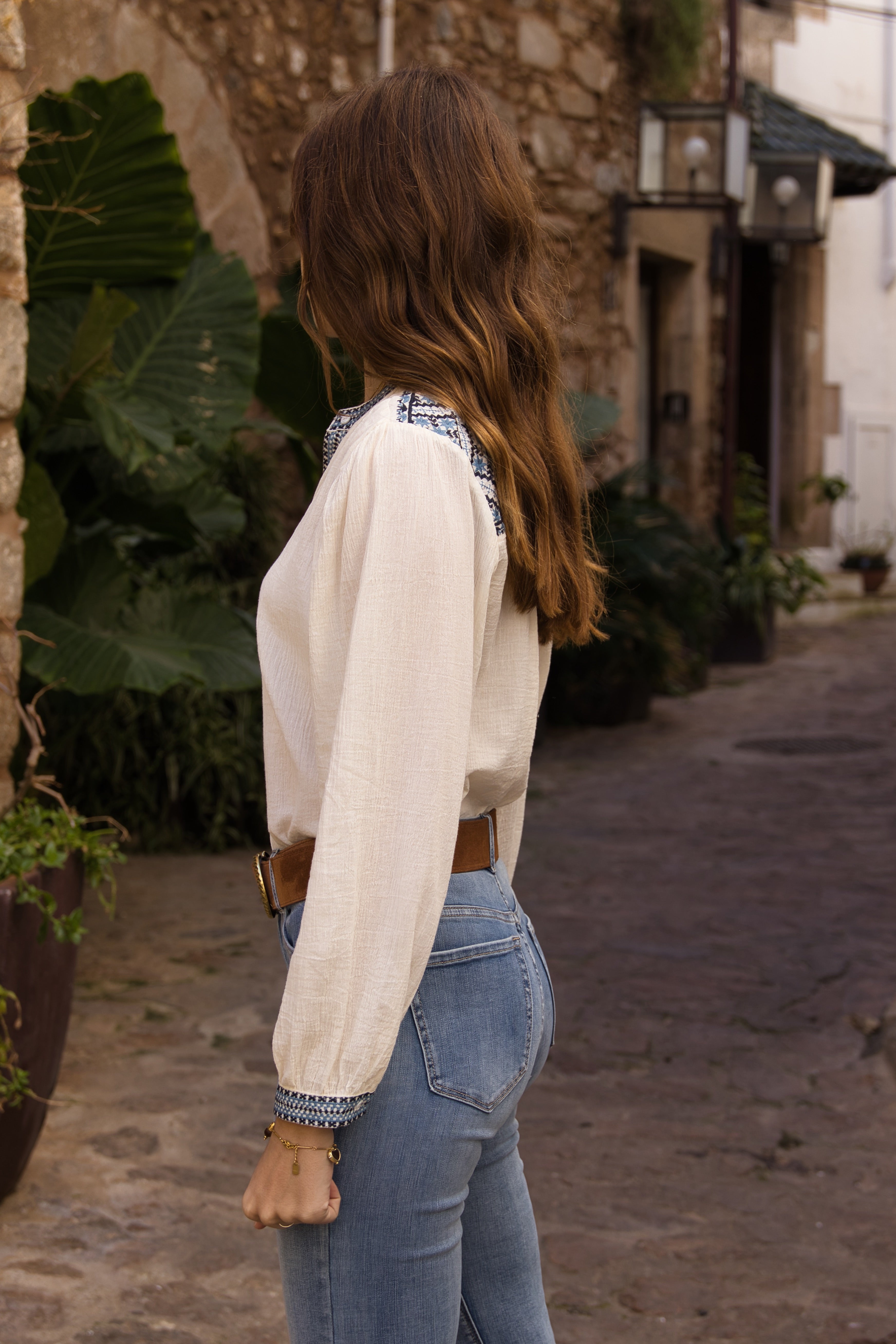 Bestickte Ethno-Bluse