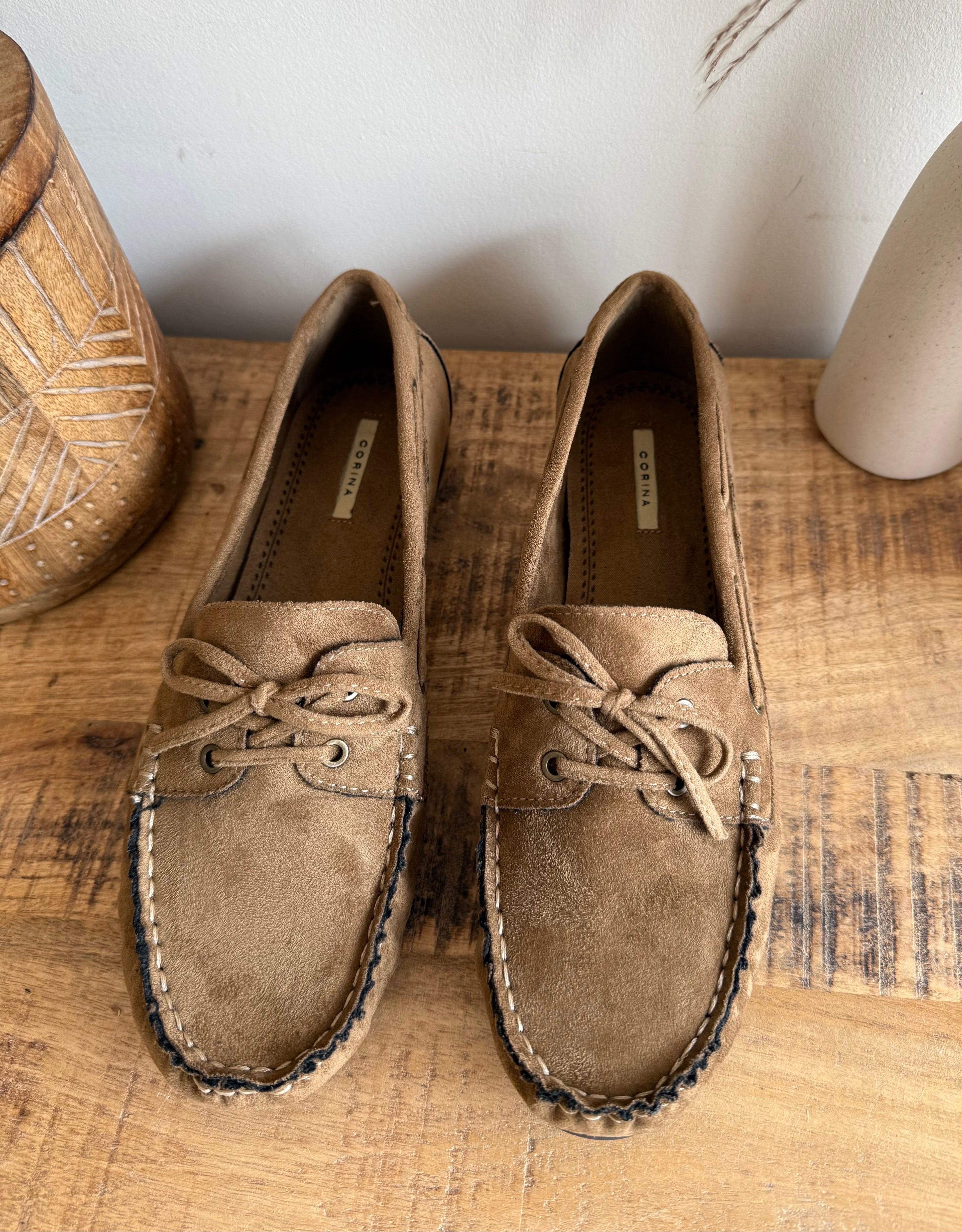 Mocasines Boho Efecto Ante