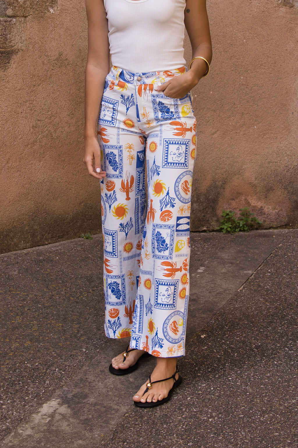 Pantalón Denim Langosta Mediterránea
